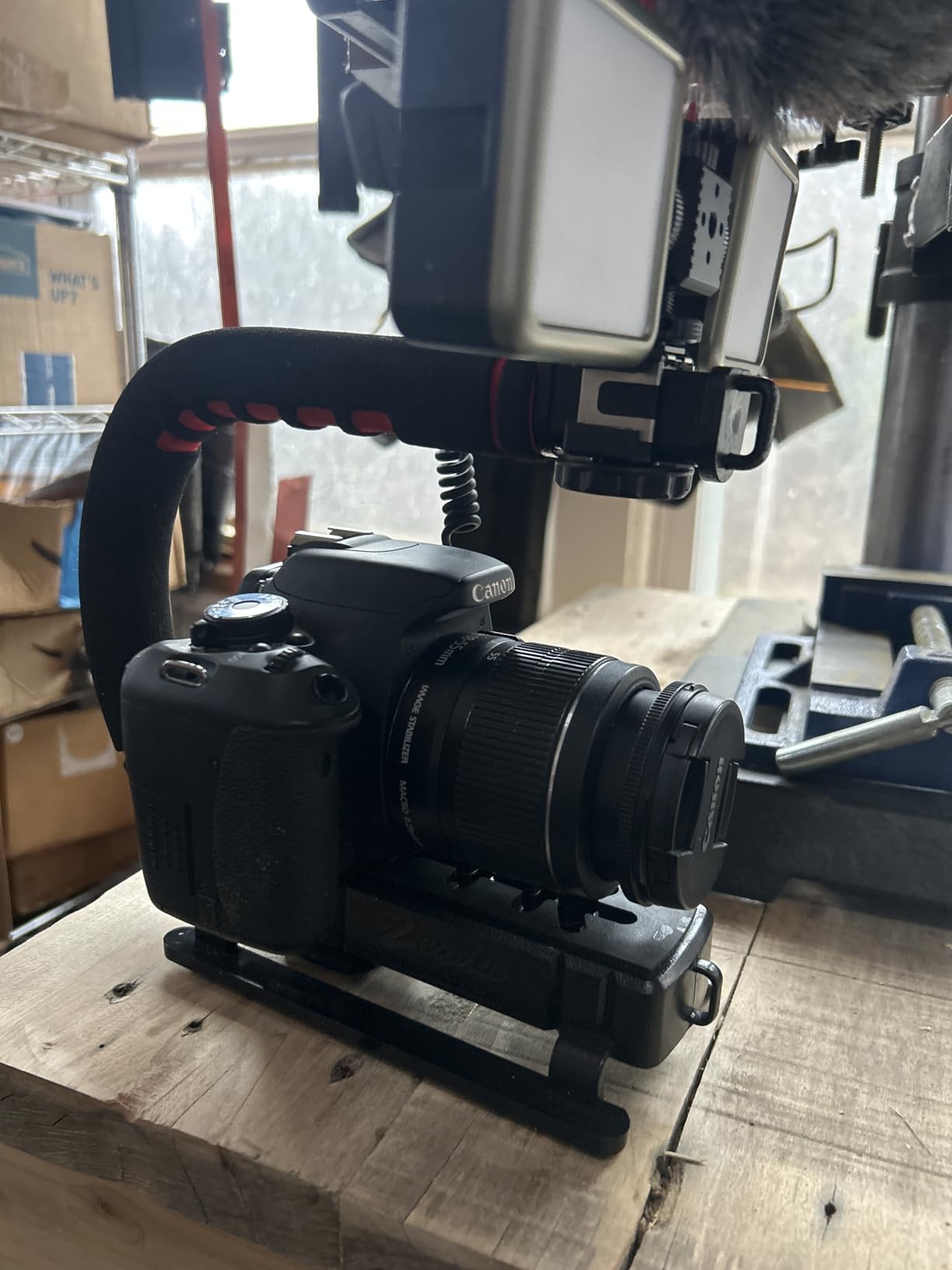 Zeadio Video Action Stabilizing Handle Grip Handheld Stabilizer with Cold-Shoe Mount for All DSLR Camera Camcorder customer photo 2
