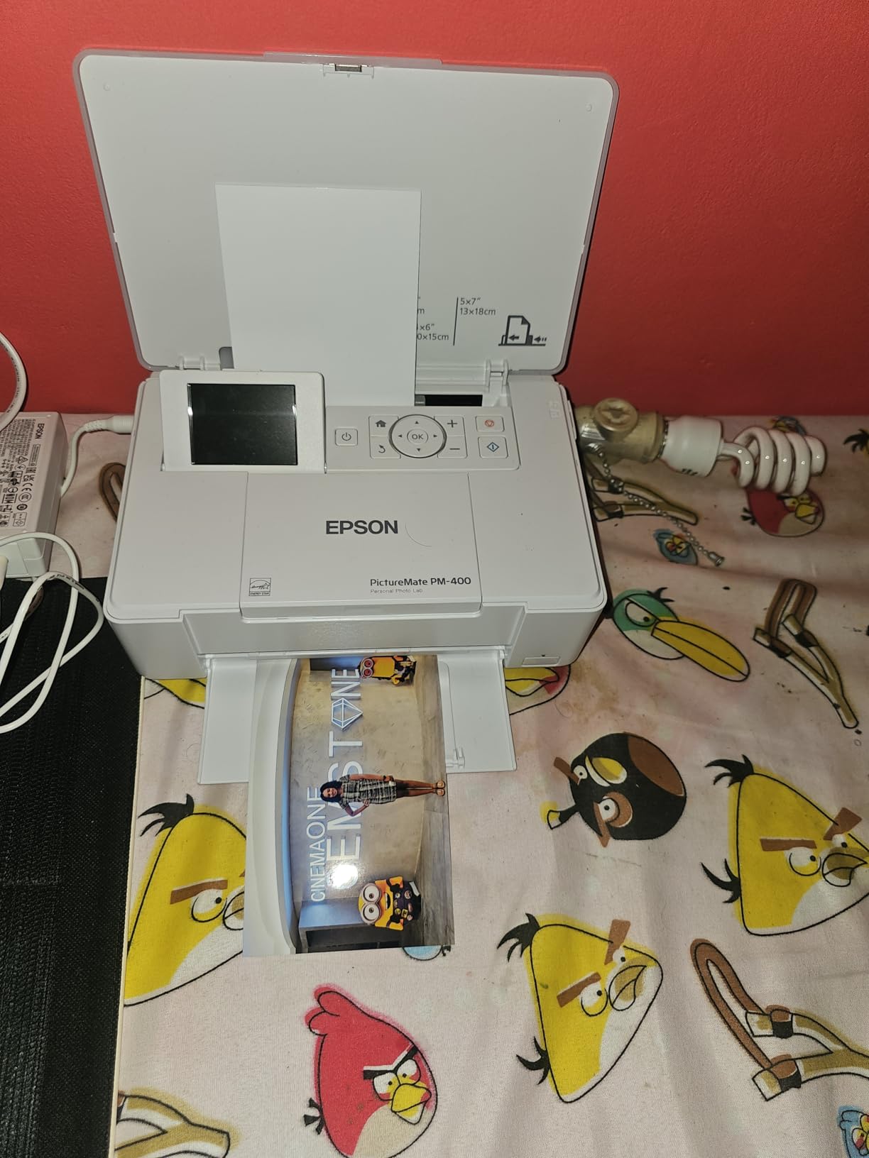 Epson PictureMate PM-400 Wireless Compact Color Photo Printer, white | Compact wireless photo printing; borderless 4 x 6 and 5 x 7 in., mobile support; ideal for home and travel customer photo 1