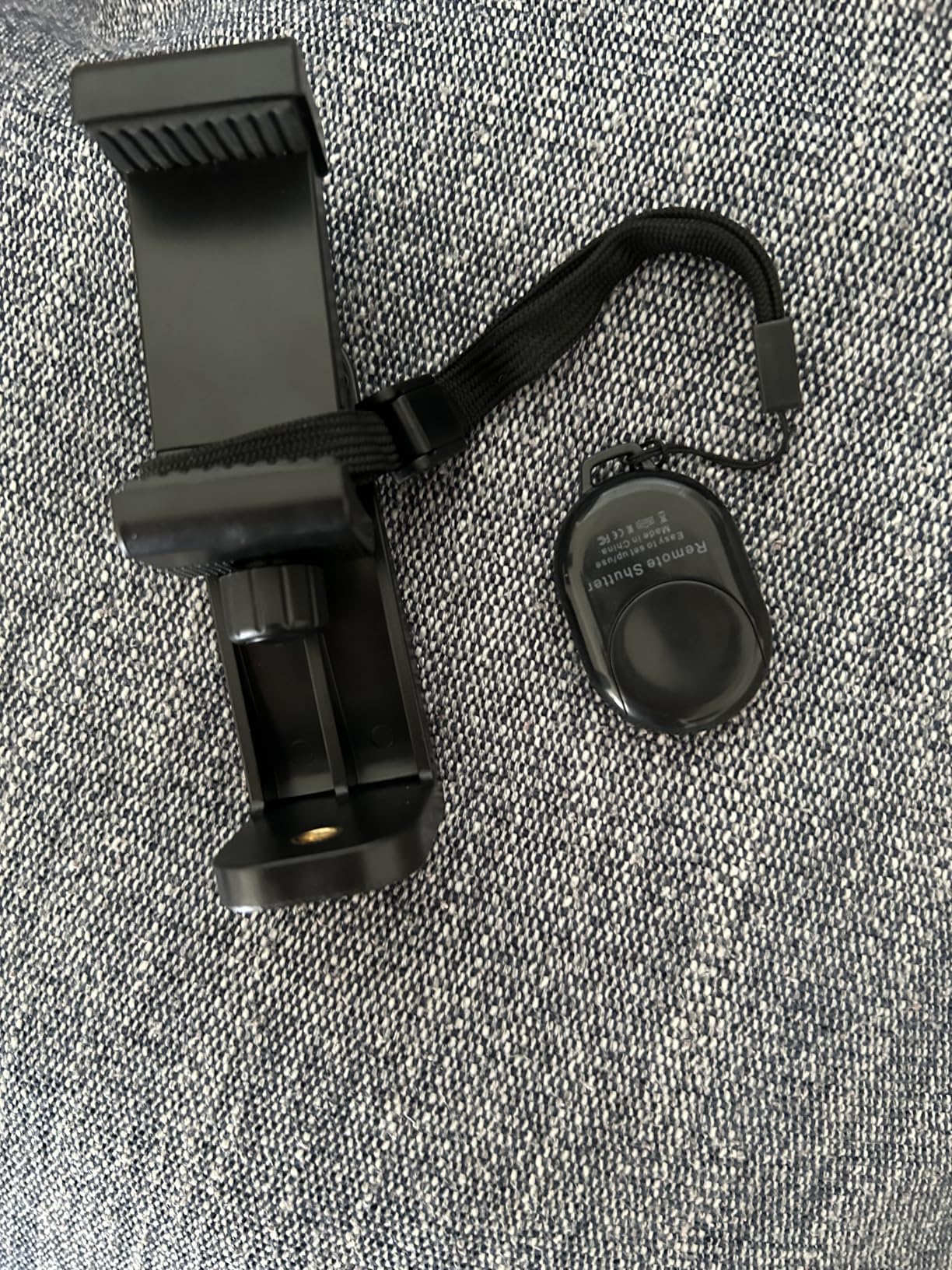 Ruittos Phone Tripod Mount Adapter with Camera Remote Controller, Cell Phone Holder Clip with Adjustable Clamp Compatible with iPhone, Samsung, HTC, Huawei etc., Include Wrist Strap customer photo 2