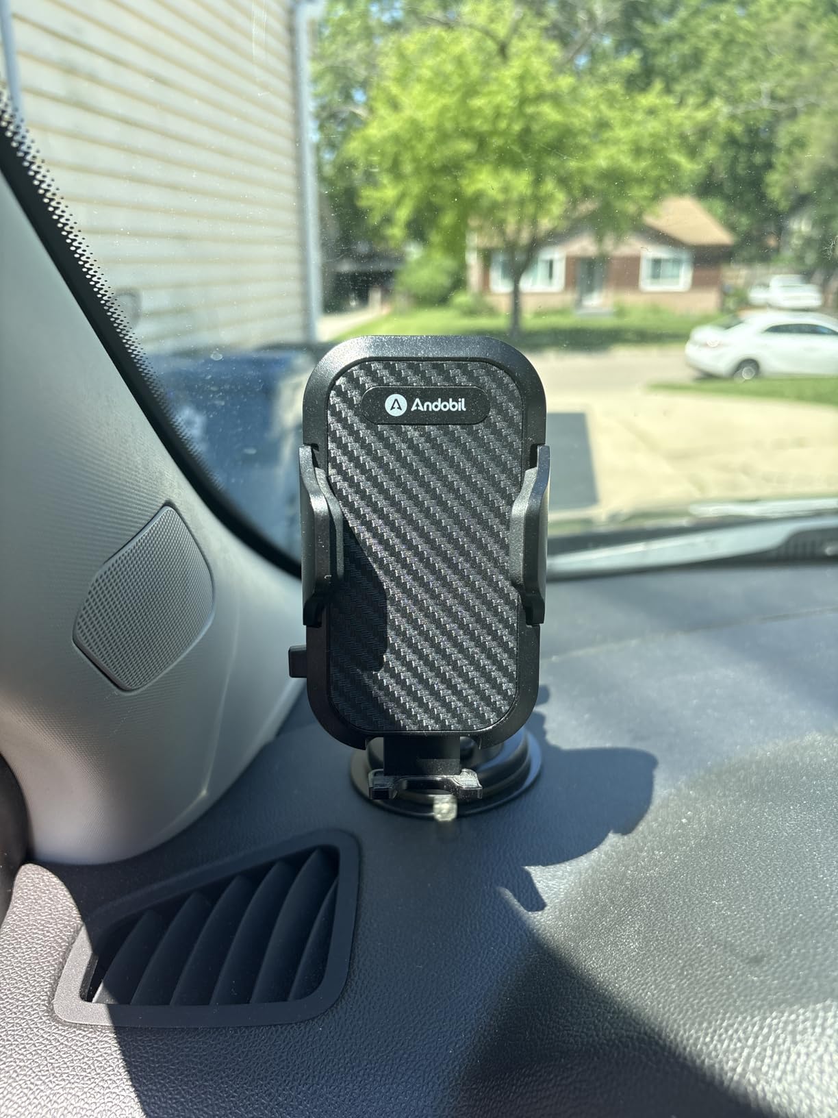 andobil Car Phone Holder, 2026 Military-Grade 89lbs Strongest Suction Phone Holders for Your Car Dashboard/Windshield/Vent Easy Clamp Car Phone Mount Stand for iPhone 17 16 15 14 13 Pro Max Samsung customer photo 1
