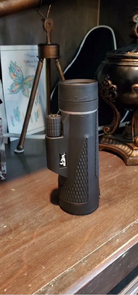 12x52 Monocular Telescope with Smartphone Adapter and Upgraded Tripod, HD Handheld Telescope - High Powered Monocular Scope for Adults - Birdwatching - Gifts for Men Him Dad Husband Boyfriend (Black) customer photo 1