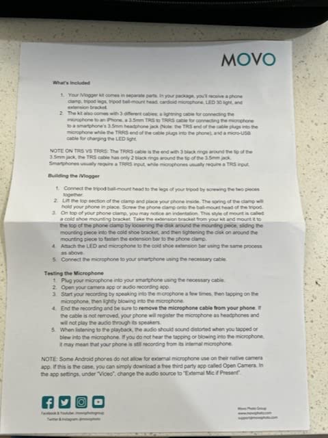 Movo iVlogger Vlogging Kit for iPhone - Lightning Compatible YouTube Starter Kit for Content Creators customer photo 1