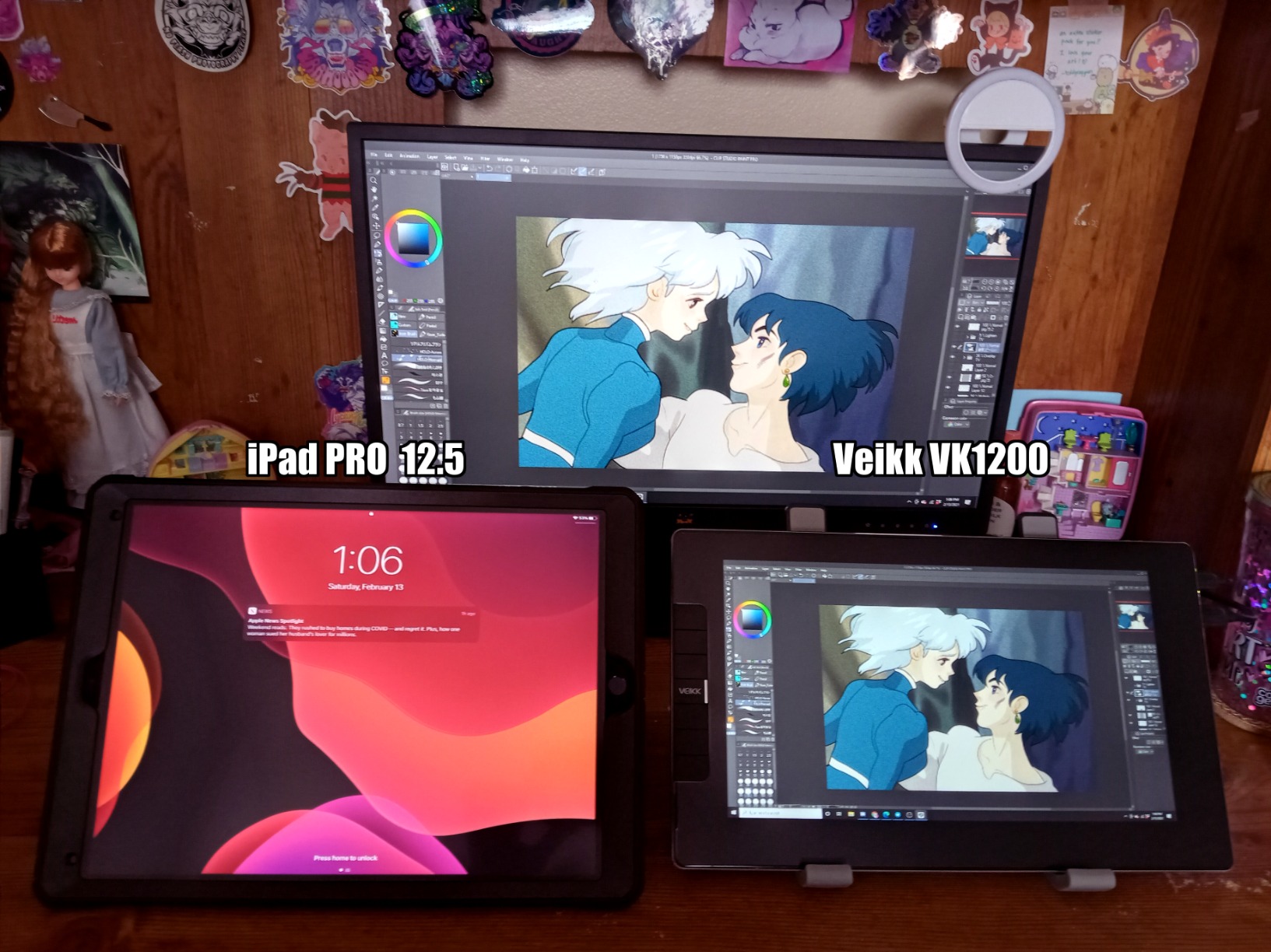 VEIKK VK1200 V2 Drawing Tablet with Screen, 11.6'', 16384 Pressure Sensitivity | Full-Laminated & Anti-Glare Drawing Monitor, 6 Customizable Keys, with 2 Battery Free Pens, 1 Glove. Requires PC Connection customer photo 2