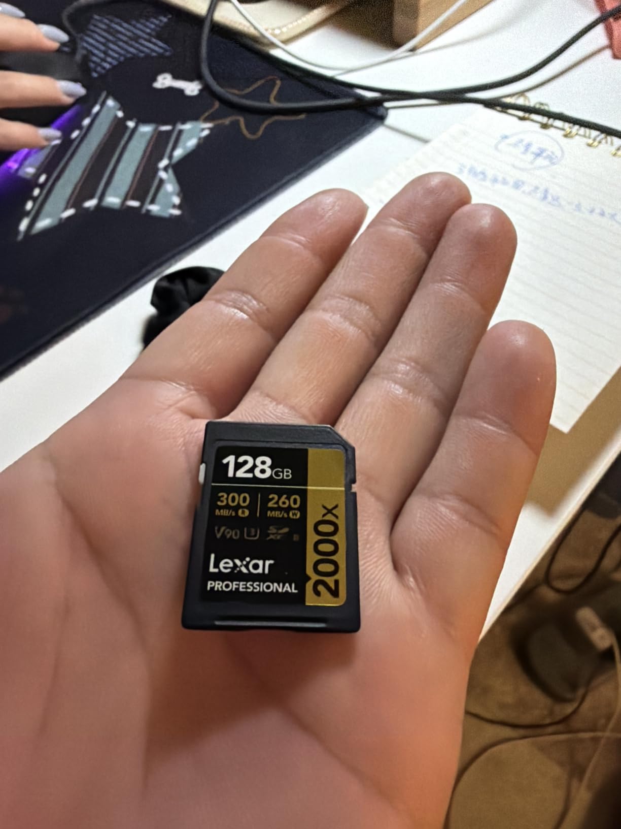 Lexar 128GB 2000x SD Memory Card, 300MB/s Read, 8K, V90, U3, UHS-II | Compatible w/ DSLR, Cinema-Quality Video Cameras, Backwards-compatible with UHS-I Devices, LSD2000128G-BNNNU customer photo 1