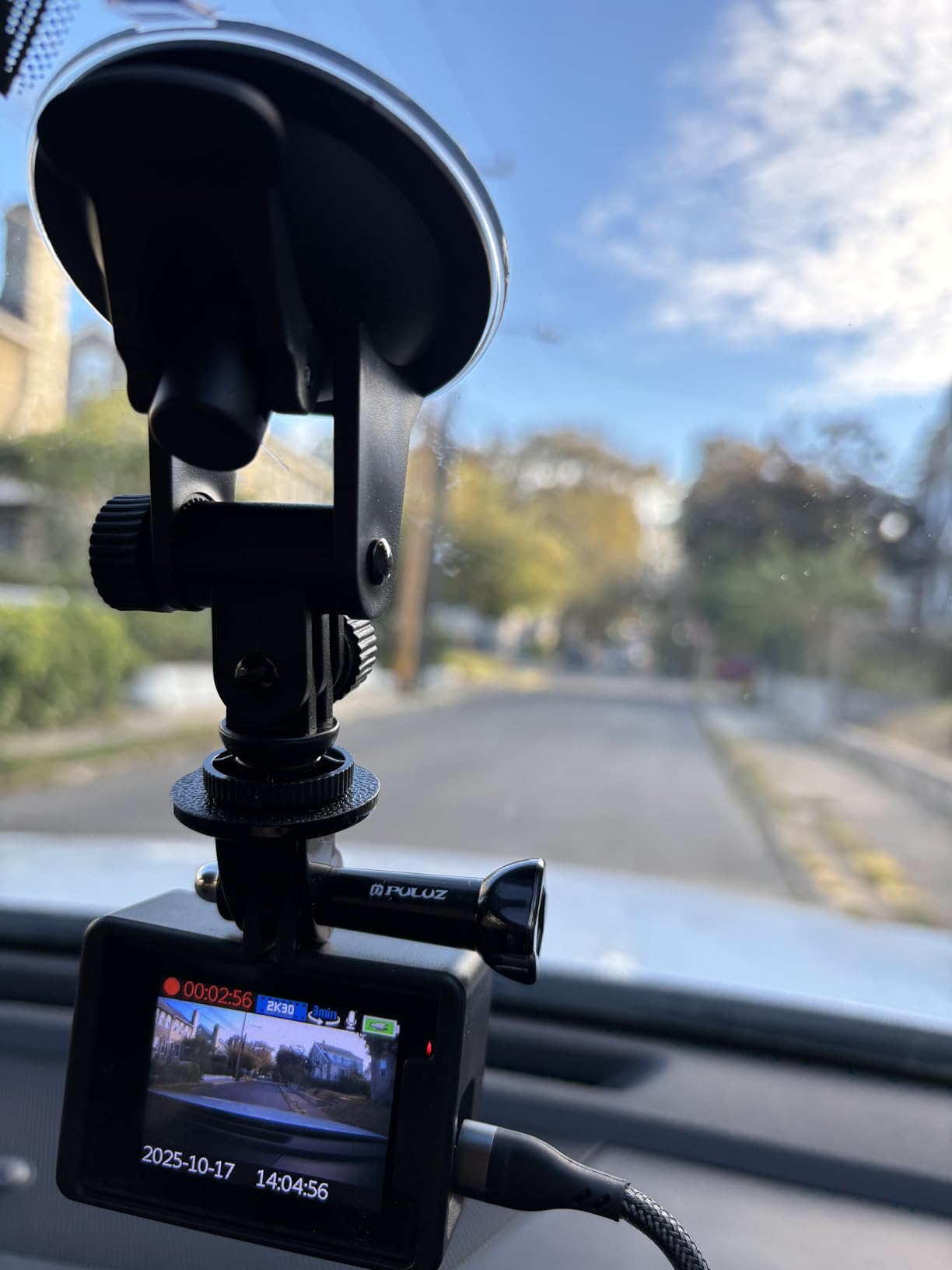 PULUZ Suction Cup Mount for Gopro Car Mount, Adjustable Vehicle Window & Windshield Mount Holder, Compatible with GoPro Hero 12 11 10 9 8 7/Insta360 X3 x2/DJI OSMO Action Camera Mount customer photo 2