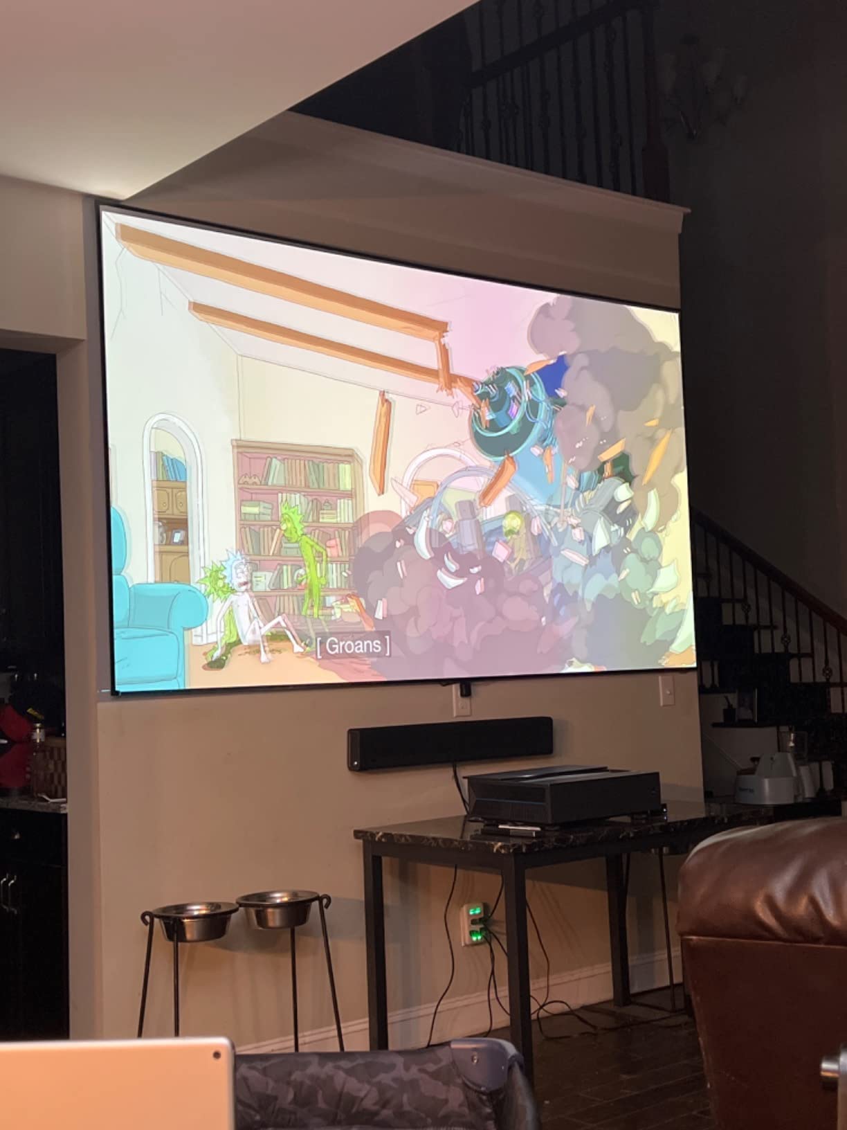 BenQ V7050i 4K Laser Smart TV Projector - Ultra Short Throw - 2500 ANSI Lumens - HDR-PRO - HDR10 & HLG - Android TV - Wireless Casting - HDMIx2 & SPDIF I ARC - 3 Year Warranty customer photo 1