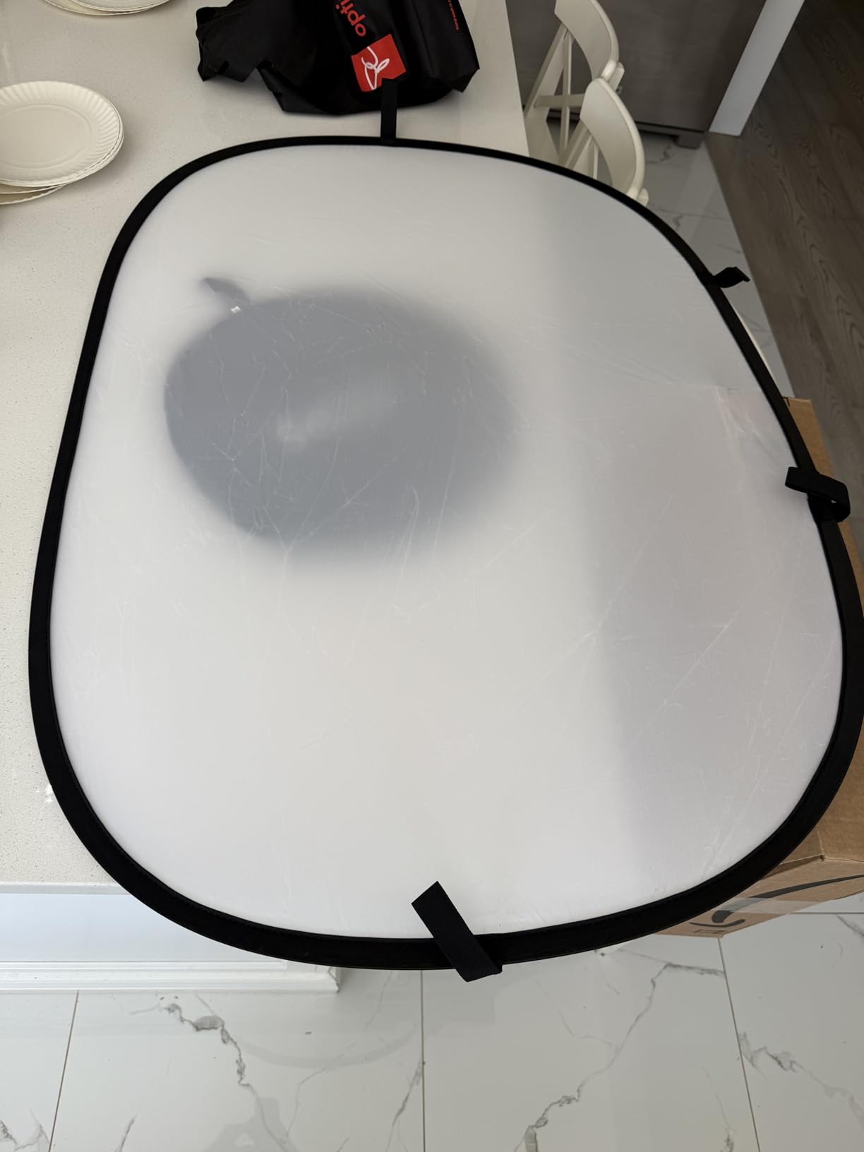 Selens Soft White Diffuser Foldable Light Diffuser Light Diffusion Panel | with Carry Bag, Diffuser Fabric Light Modifier for TV Production Video Studio Photography Interview Portrait Shots - 31x47in customer photo 1