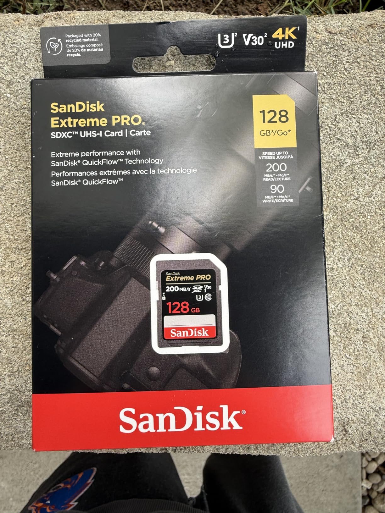 SanDisk 128GB Extreme PRO SDXC UHS-I Memory Card - C10, U3, V30, 4K UHD, SD Card - SDSDXXD-128G-GN4IN customer photo 2
