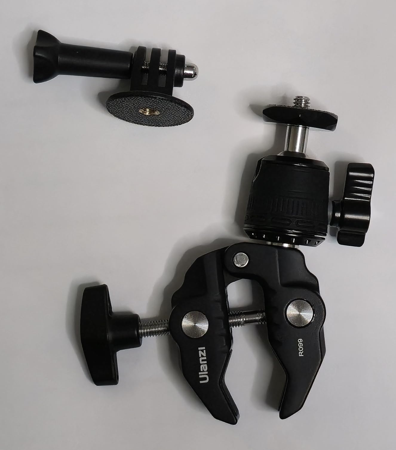 ULANZI R099 Super Clamp Camera Mount with 360° Ballhead | Clamps 0.51-2.36in Pole Tube, 3.3lb Load, for Bike Motorcycle Handlebar Insta360 GoPro DJI Phone DSLR Light Monitor customer photo 1
