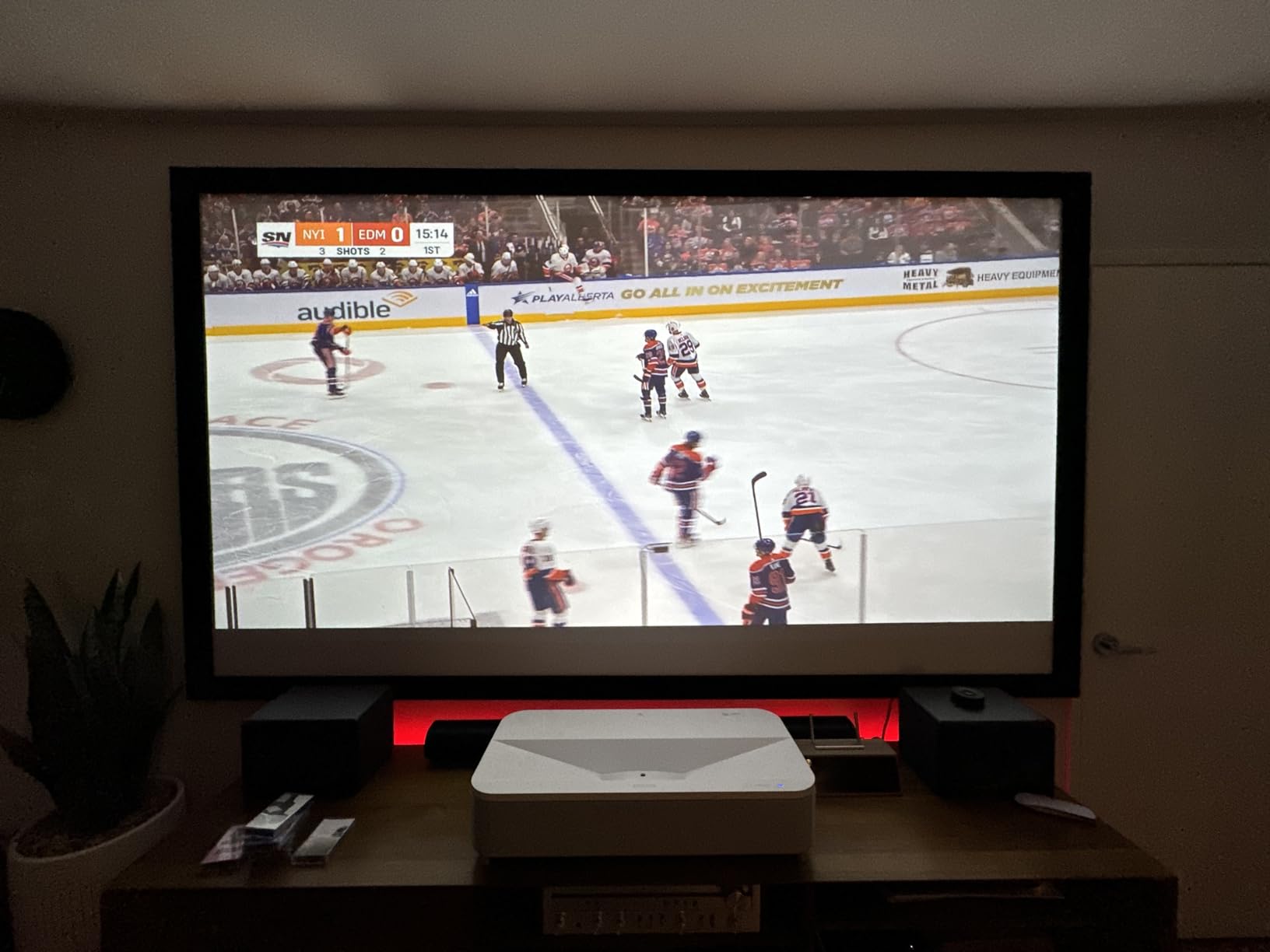 Epson EpiqVision LS800 4K PRO-UHD Ultra Short Throw Laser Projector, 3-Chip 3LCD 4000 Lumens, HDR Smart Streaming Android TV, Yamaha 2.1ch Speakers, HDMI Bluetooth customer photo 2
