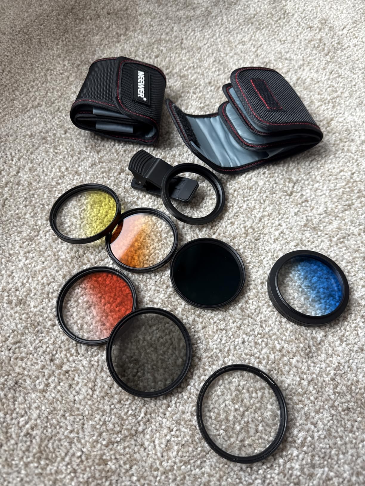 NEEWER 52mm ND + CPL + Star + 4 Graduated Color Filter Set with Phone Lens Clamp Compatible with iPhone 17 16 16e 15 14 Pro Max Plus Canon Nikon Sony Camera customer photo 2