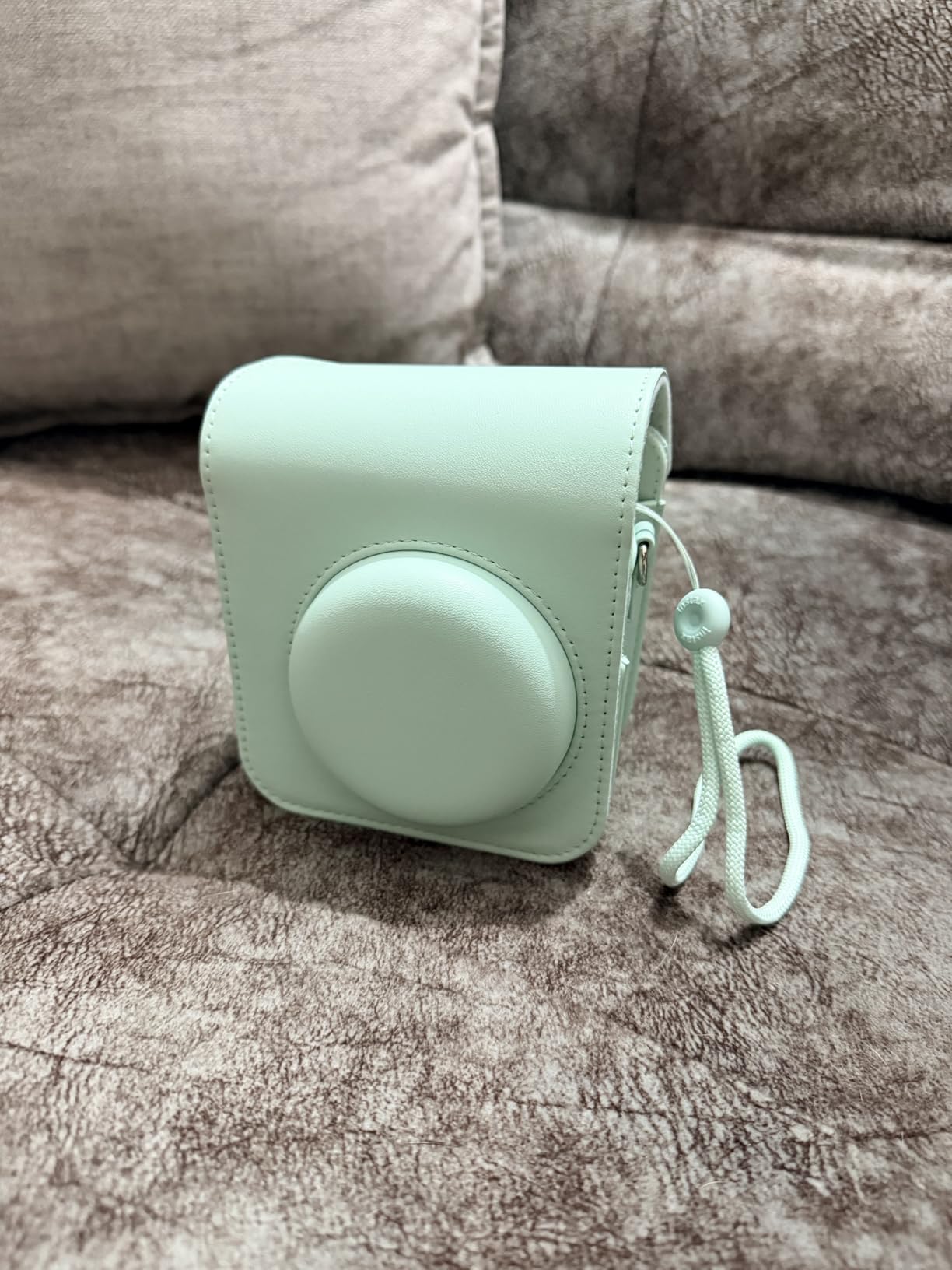 CAIYOULE Camera Case for Fujifilm Instax Mini 12 Instant Film Camera | Protective Camera Case, Camera Crossbody Bag for Fuji Mini 12 with Photo Album, Adjustable Shoulder Strap, Pastel Blue customer photo 2