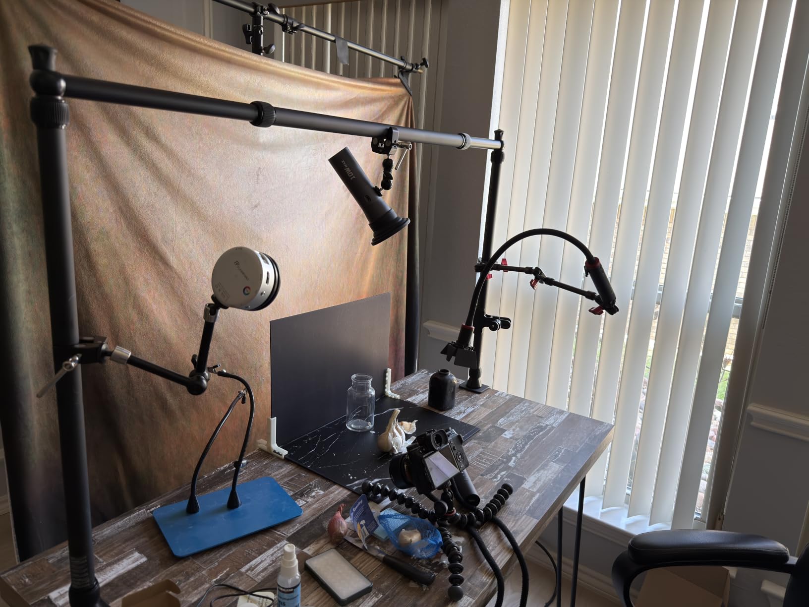 NEEWER Overhead Camera Mount Rig with 2 Ball Heads, Super Clamp, NK002 | Mobile Phone Holder, Camera & Multi Device Desk Mount, Platform Overhead Tripod, Adjustable Height Width, Max Load 12 kg customer photo 1