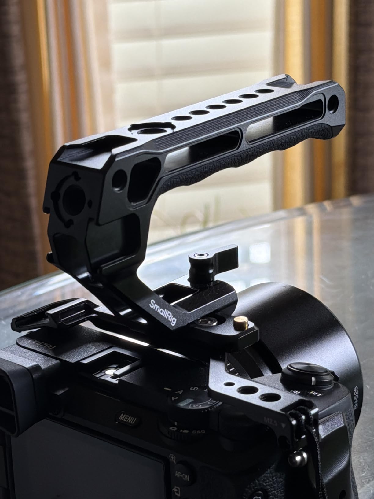 SmallRig Lightweight NATO Top Handle, Quick Release NATO Grip w/NATO Rail for DSLR Camera Cage, Universal Top Handle with 5 Cold Shoe Adapters - 4345 customer photo 1