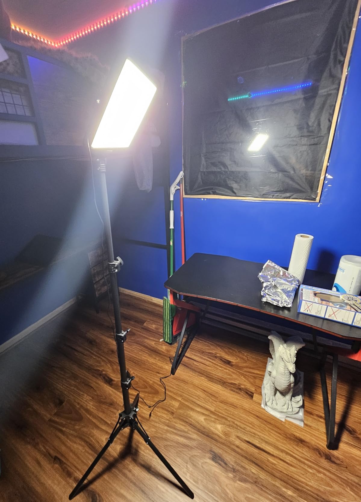 2-Pack Photography Lighting Kit, NiceVeedi 25W LED Video Light Kit, 2900-7000K Dimmable Studio Light with Tripod Stand customer photo 2