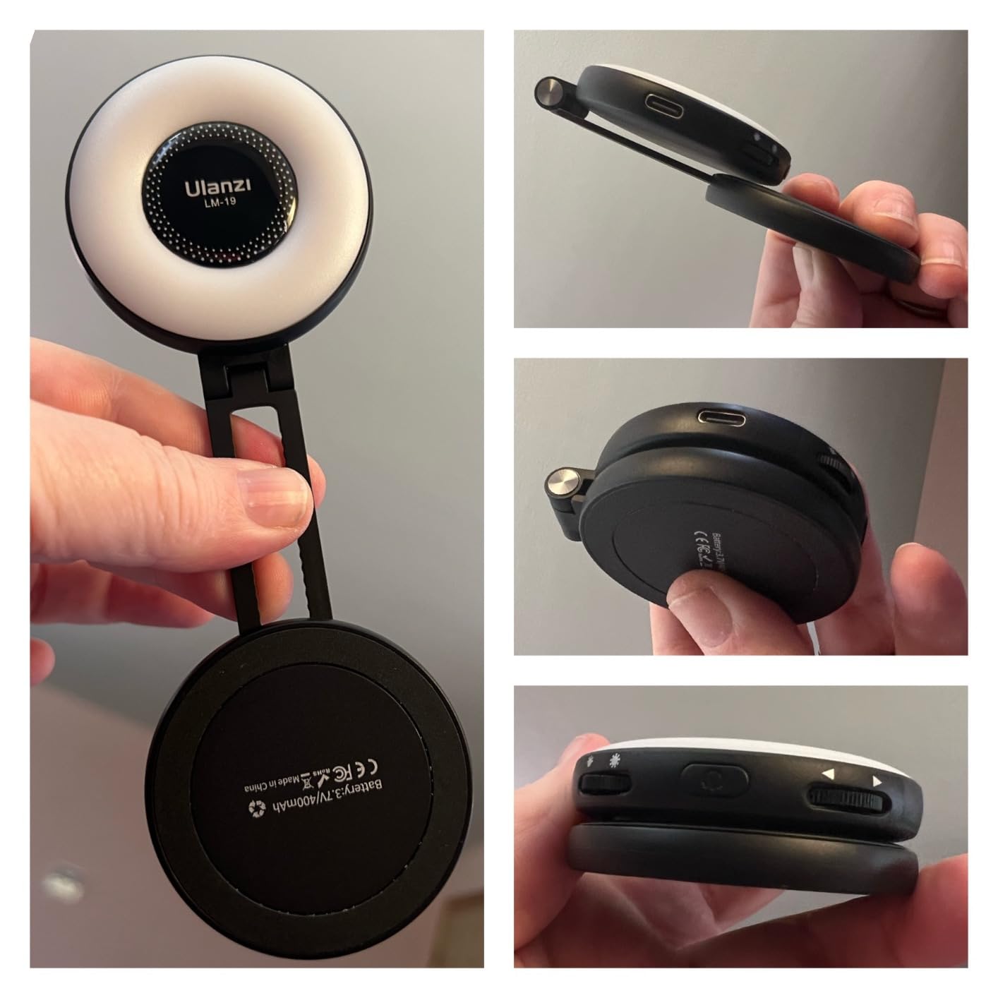 ULANZI LM19 Magnetic Selfie Light, LED Phone Ring Light for iPhone MagSafe, CRI95+ 2500K-8500K Portable Magnetic Phone Fill Lights customer photo 2