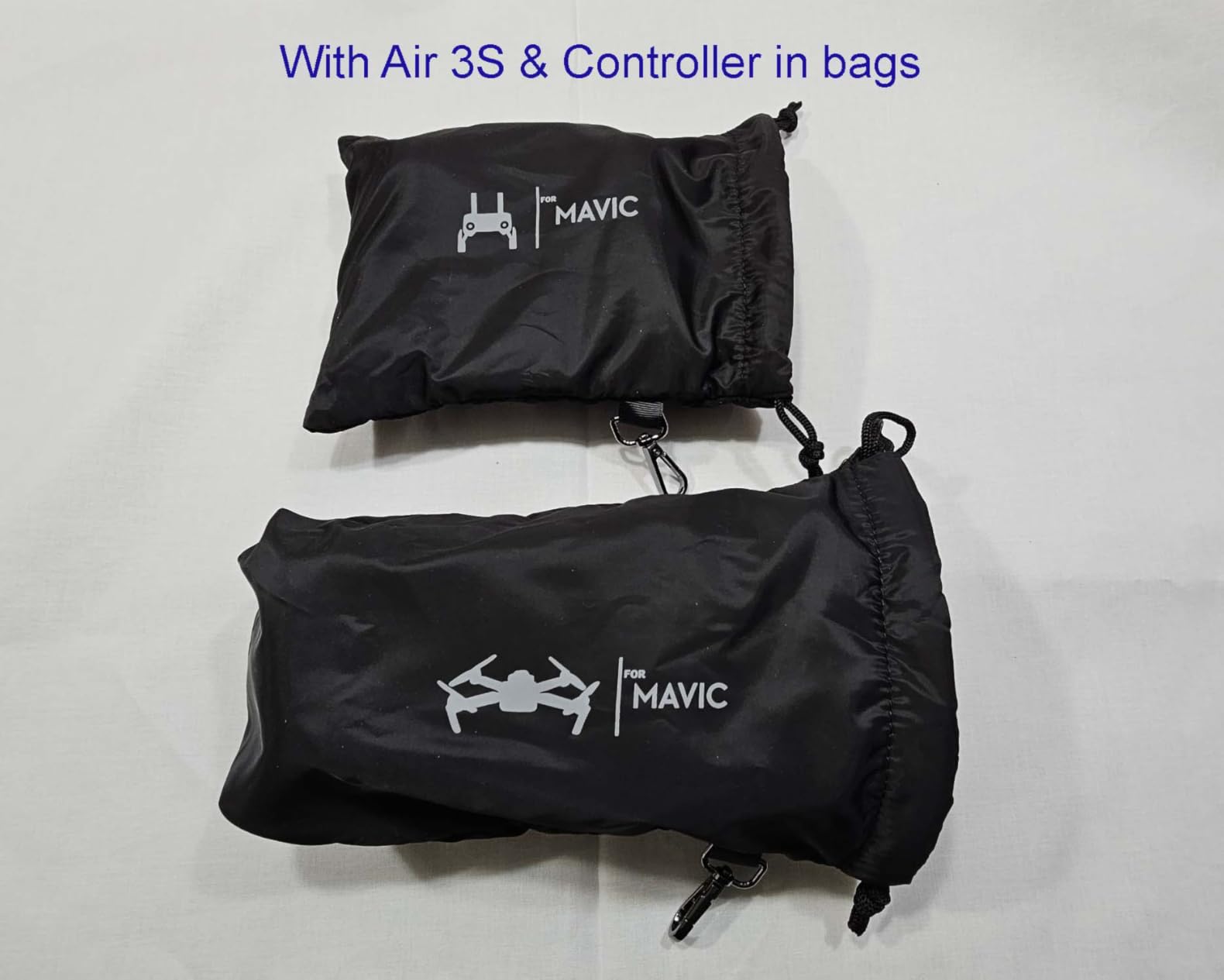 Protective Aircraft Sleeve for DJI Mavic Mini 3/3/4/5 Pro/Air 3s/Neo/Mini 4K RC 2/RC N1/N2 Remote Controller Portable Storage Pocket Carring Bag for Drone Accessories(Drawstring+Hook) customer photo 1