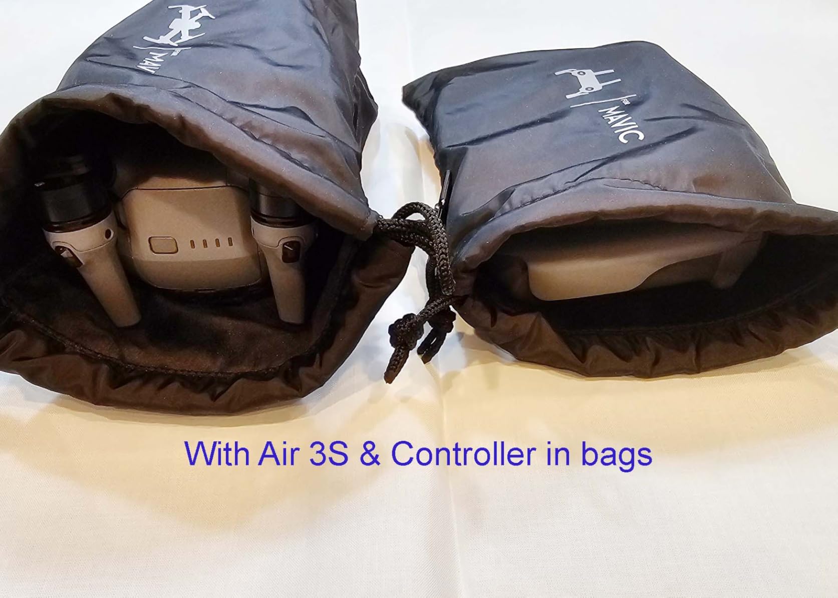 Protective Aircraft Sleeve for DJI Mavic Mini 3/3/4/5 Pro/Air 3s/Neo/Mini 4K RC 2/RC N1/N2 Remote Controller Portable Storage Pocket Carring Bag for Drone Accessories(Drawstring+Hook) customer photo 2