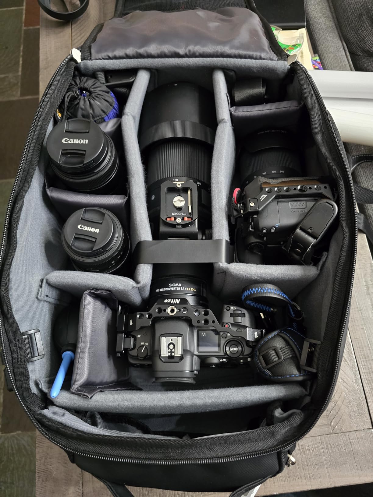 Camera Backpack Large, Waterproof Camera Bag for Mirrorless and DSLR with TSA Lock,Quick Access,17-Inch Laptop Compartment, Adjustable Straps - Fits Camera Stabilizer,Drone, Black customer photo 1