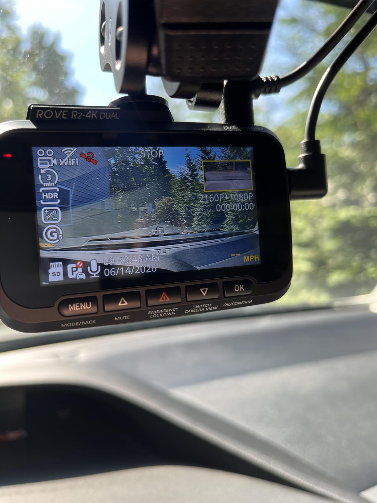 ROVE R2-4K Dual Dash Cam Front and Rear, STARVIS 2 Sensor, Free 128GB Card | 4K Front + FHD Rear Recording, 5.8GHz WiFi, 20MB/s Download Speed, App, GPS, 3 IPS Screen, 24-Hr Parking Mode, Night Vision customer photo 2