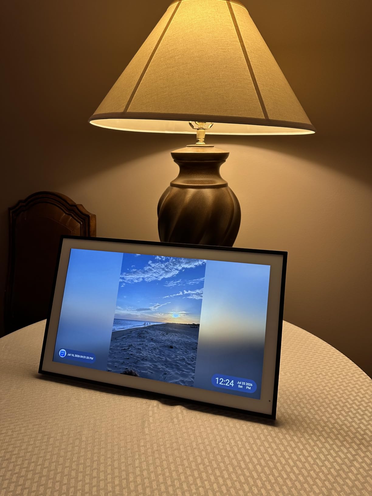 15.6 Inch Large Digital Picture Frame - WiFi Digital Photo Frame with 32GB Storage, FHD 1080P Touch Screen, Auto-Rotate, Share Photos/Videos Instantly via Free App Best Gifts for Mom customer photo 1