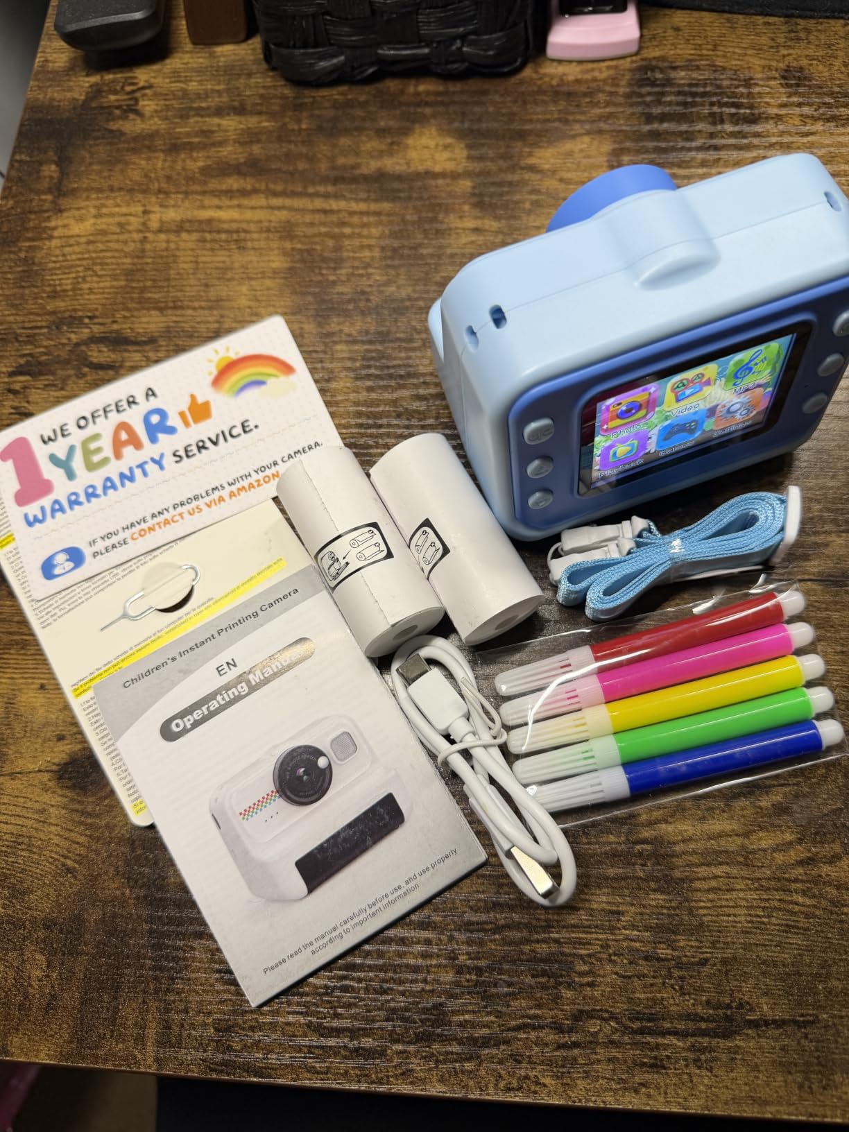 HiMont Kids Instant Print Camera, 1080P HD Kids Camera Instant Print with 3 Rolls Print Paper & 32GB Card, Ideal Kid Toys Gifts for Boys & Girls Age 3-14 (Black) customer photo 1