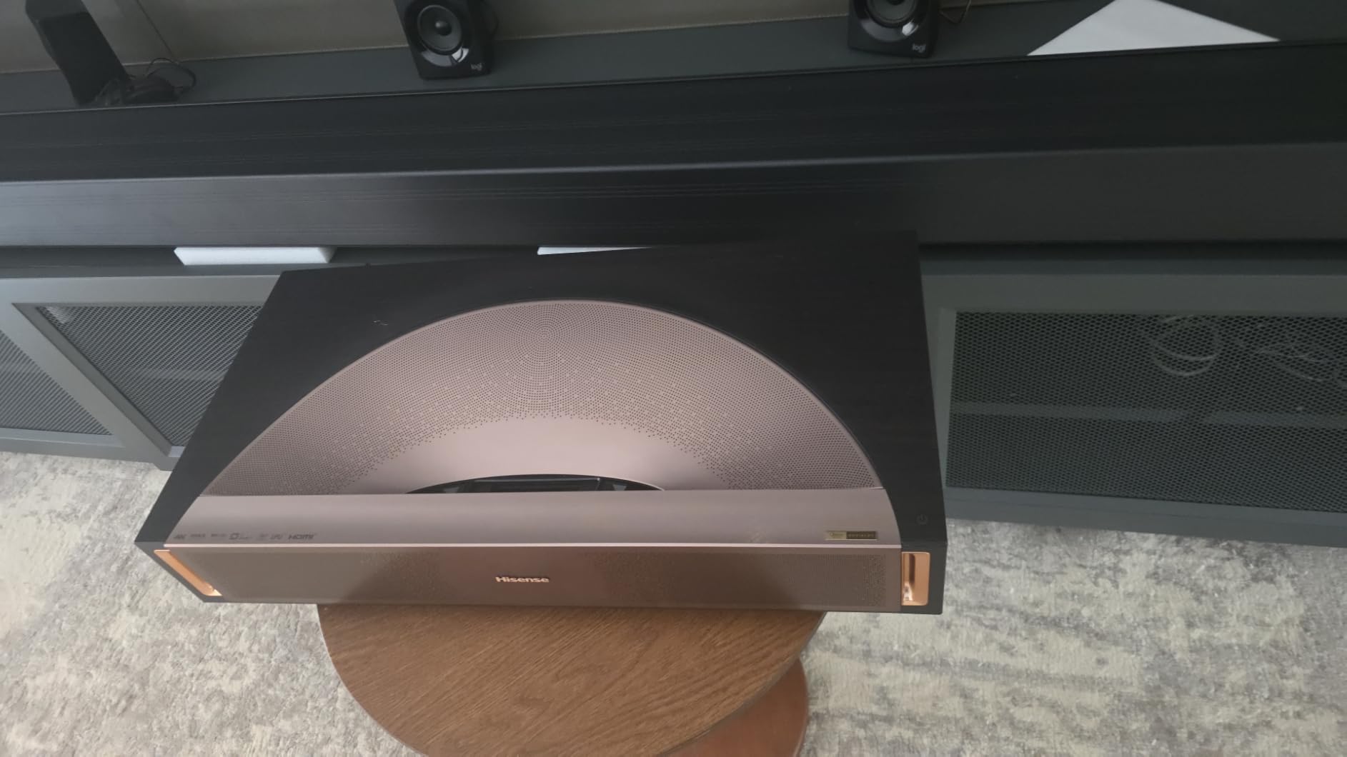 Hisense PL2, Ultra Short Throw Home Theater Laser Projector, 80 inch to 150 inch, 4K UHD, 2700 Lumens, 3000:1 Contrast, Dolby Vision & Atmos, 3D, Google TV, WIFI 6E customer photo 2