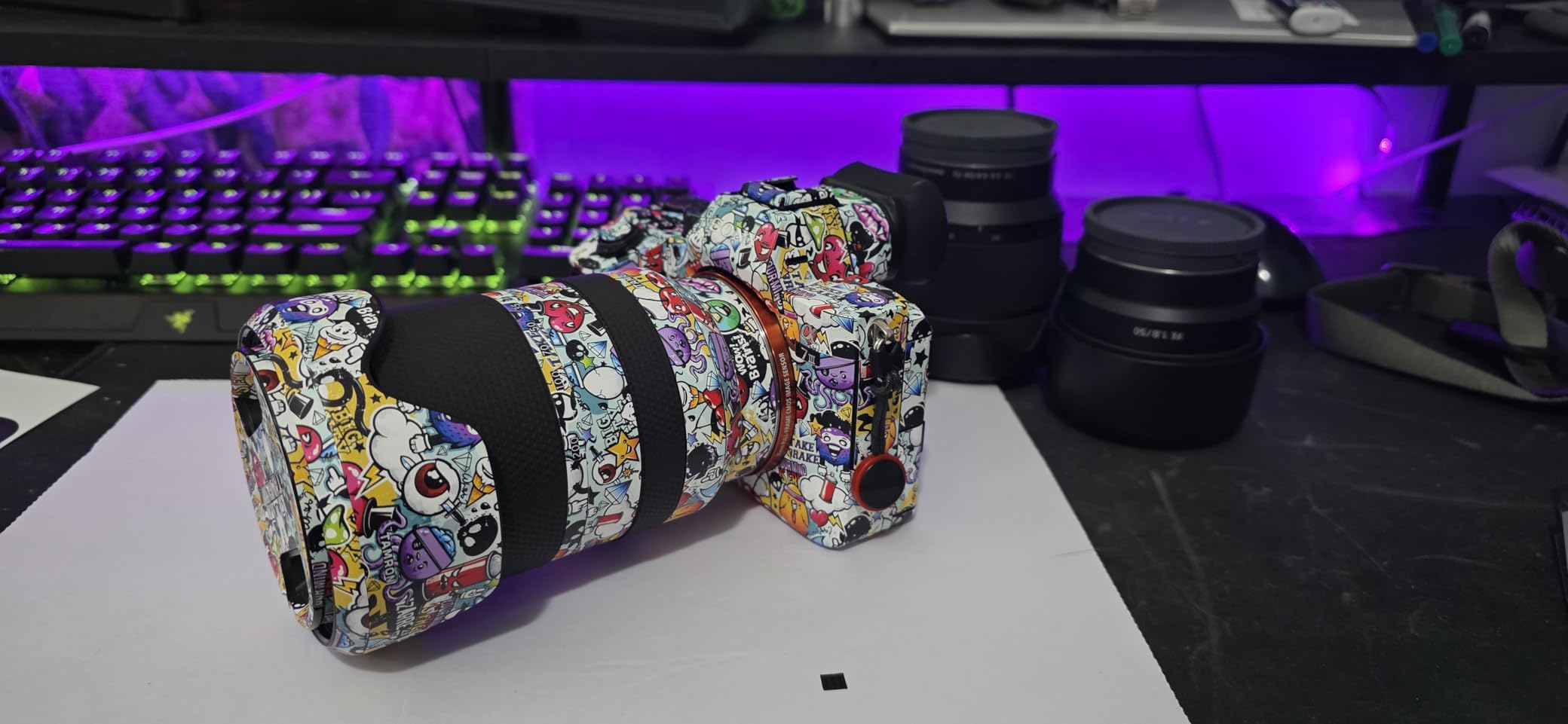 Camera Cover Skin Sticker for Sony A7III A7M3 A7R III Camera Protector Film Skin Anti-Scratch Protective Decoration A7 III A7R3 (Toy Brick Colorful) customer photo 1