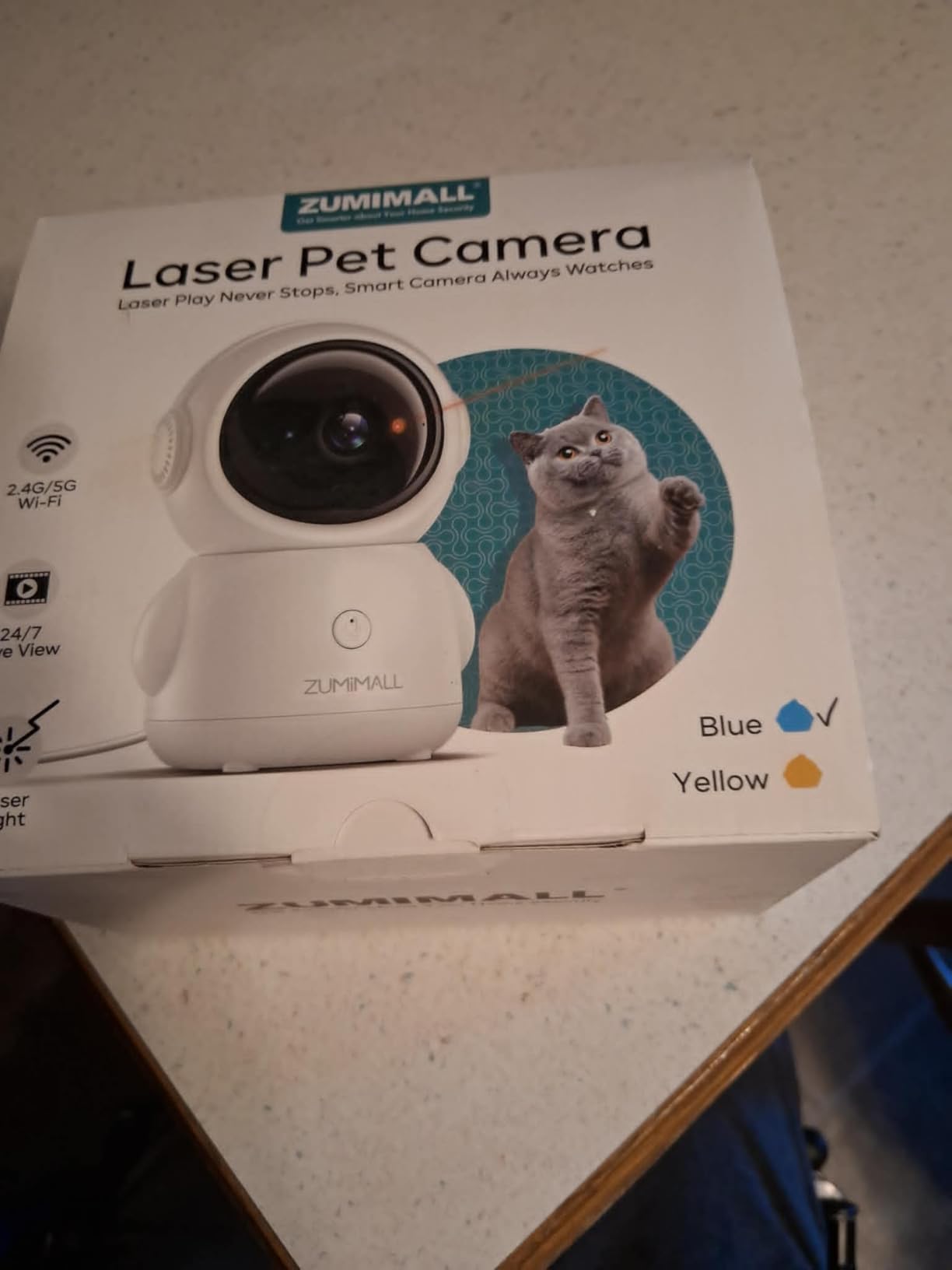 ZUMIMALL Pet Camera with Laser Toy, 2K WiFi Dog Cat Camera with Phone App customer photo 2