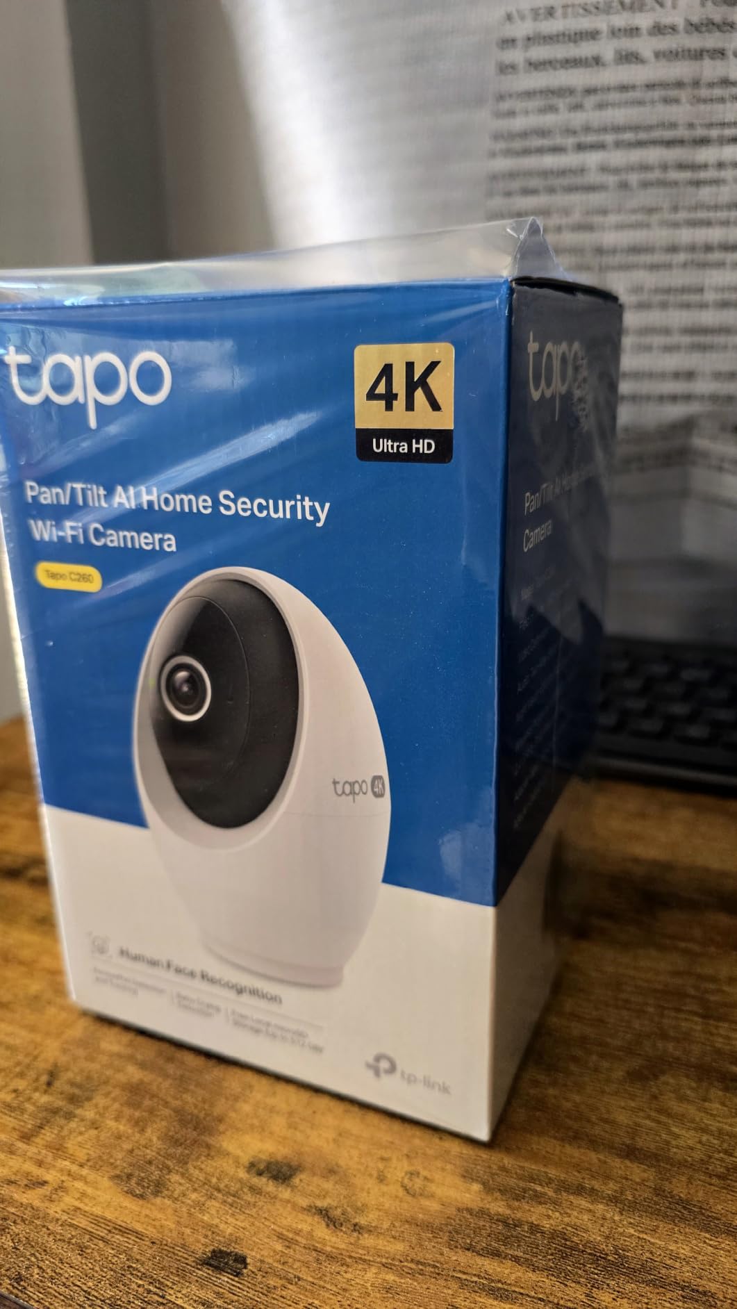 Tapo 4K Indoor Pan/Tilt Wired Security Camera - Works as a Baby Monitor, Person/Pet Detection, Facial Recognition, 360° AI Motion Tracking, Subscription-Free Local Storage or Optional Cloud, C260 customer photo 1