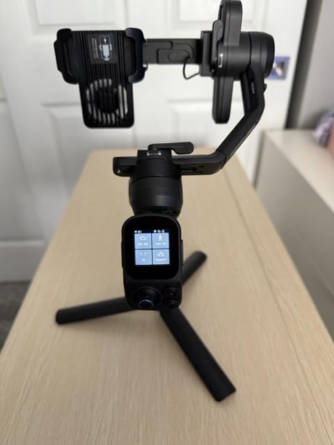 SCORP Mini-3-Pro Gimbal Stabilizer for Camera Mirrorless/Compact/Action Cameras, Smartphone, 18m AI Tracking, Detachable Remote Handle, 4.4lbs Payload, 3-axis Gimbal for Canon Sony Nikon customer photo 2