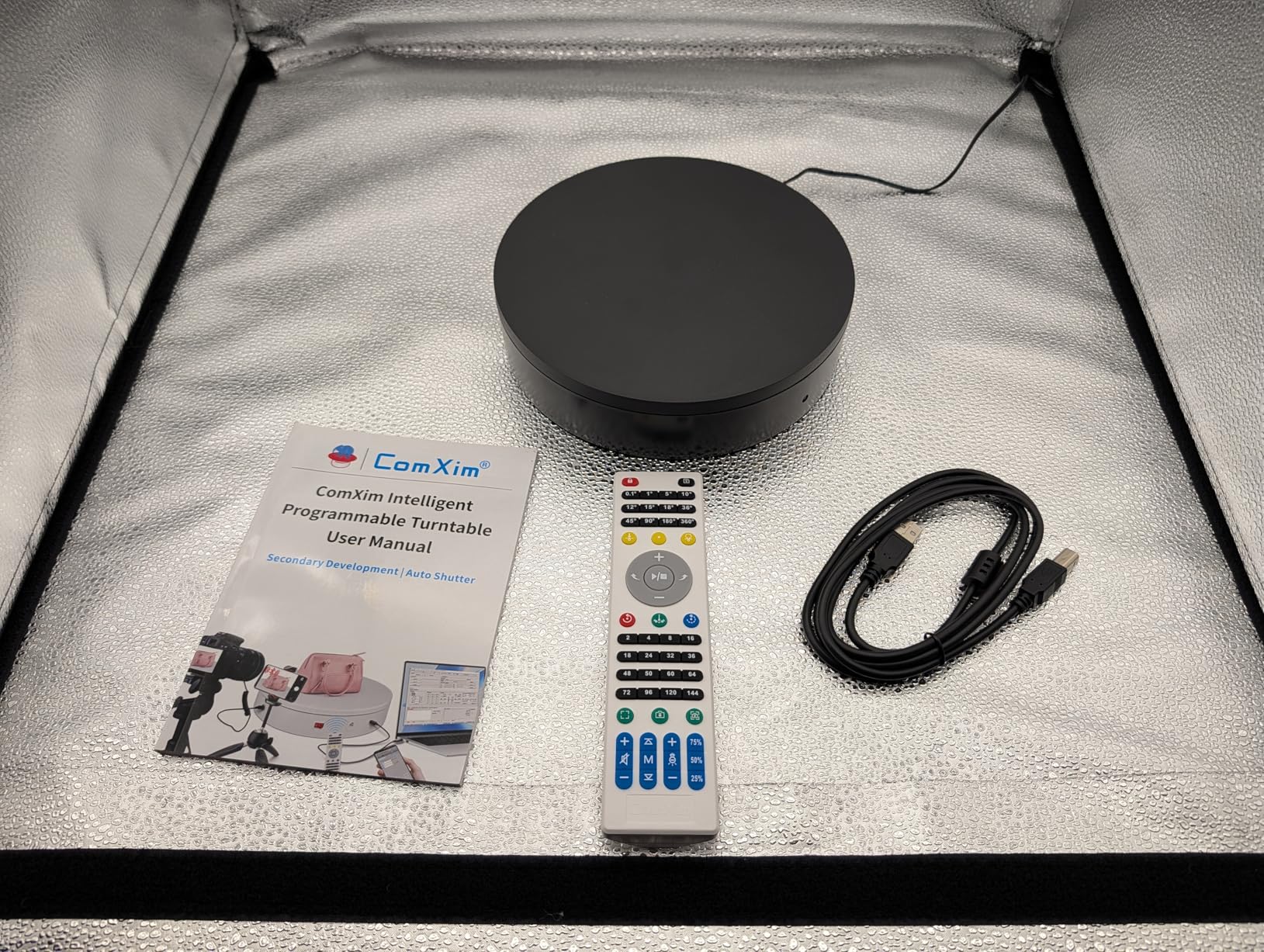 Programmable Large Motorized Electric Turntable Command-Controlled Rotating Platform Photography Turntable Secondary Development Motorized Electric Lazy Susan for 3D Scaner or Photography with API customer photo 2