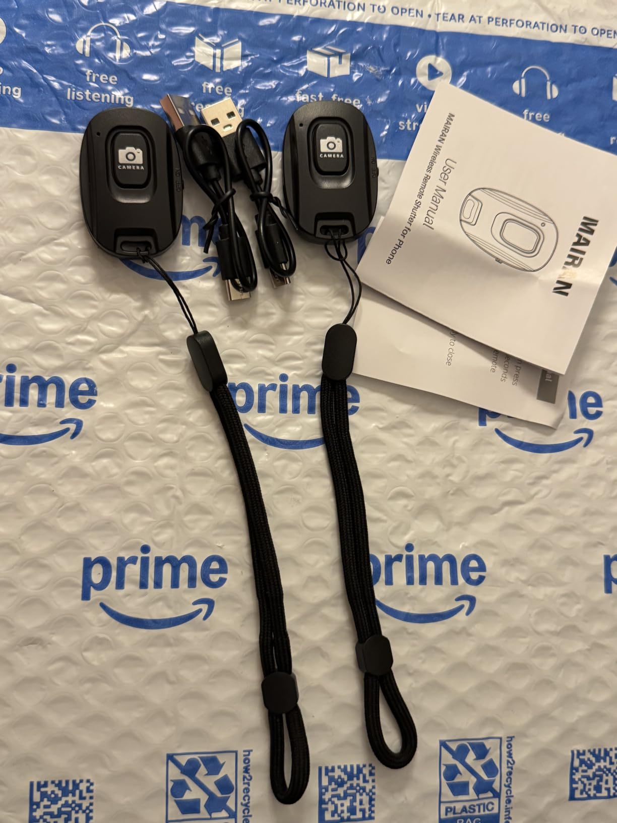 MAIRAN Rechargeable Wireless Camera Remote Shutter for Smartphones | Bluetooth Phone Remote Control, Selfie Button for Photos and Videos Charging Cable and Wrist Strap Included-Black customer photo 1
