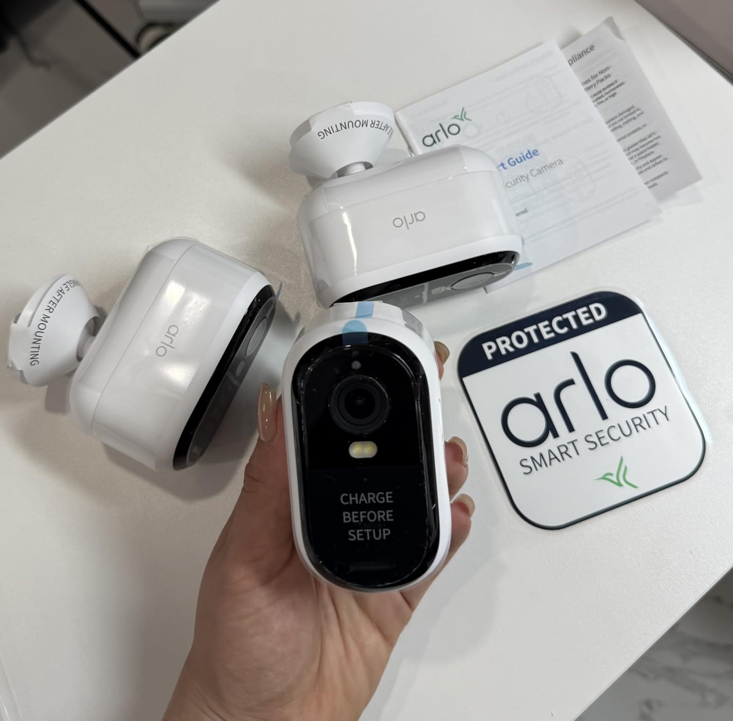 Security Cameras Wireless Outdoor - Arlo Essential Battery 2K (3rd Gen, Latest Version), Color Night Vision, Two-Way Audio, Home Security, Person/Package/Vehicle/Animal Detection, White - 1-Pack customer photo 2