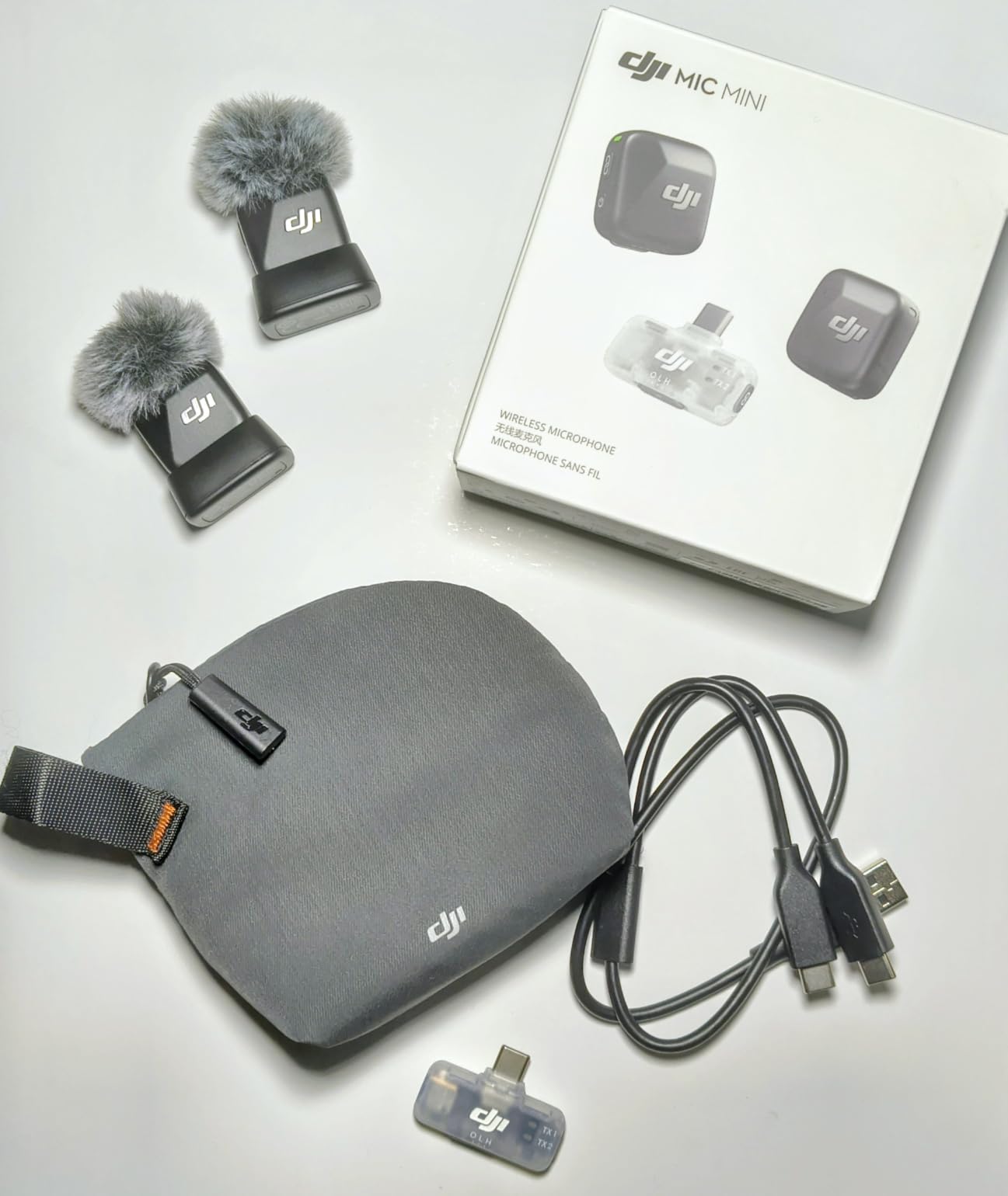 DJI Mic Mini (2 TX + 1 Mobile RX), Ultralight, Active Noise Cancelling Wireless Lavalier Microphone for iPhone 17/16/15 and Android, 300m Transmission customer photo 1