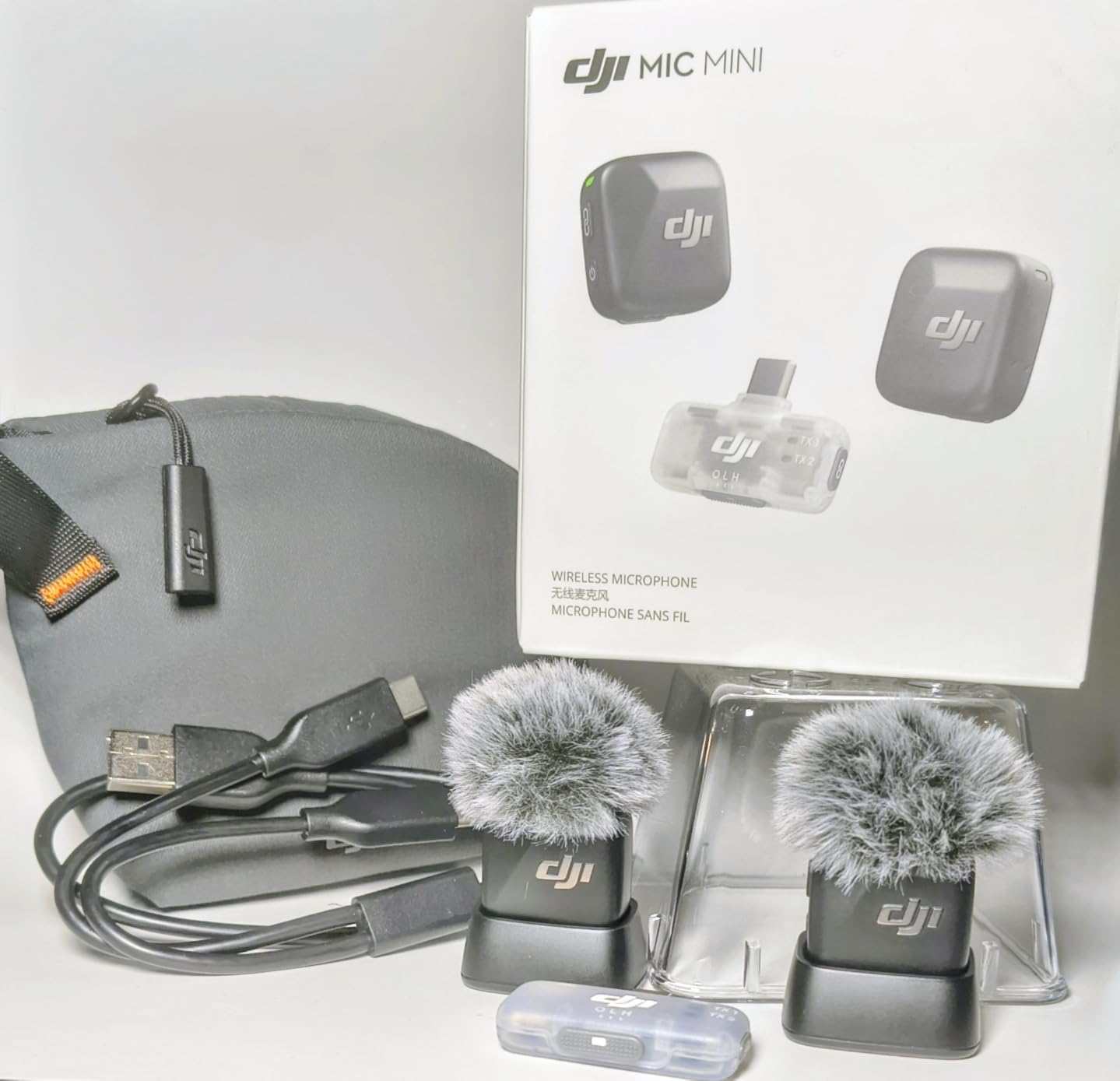 DJI Mic Mini (2 TX + 1 Mobile RX), Ultralight, Active Noise Cancelling Wireless Lavalier Microphone for iPhone 17/16/15 and Android, 300m Transmission customer photo 2