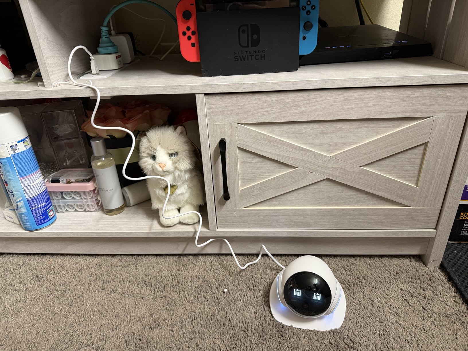 Smart 1080P Pet Camera Robot, Movable Indoor Dog & Cat Camera with Laser Toy, Auto Patrol & Recharge, Night Vision, 2-Way Talk, Home Security Cam for Baby & Elderly Care (Supports SD/Cloud Storage) customer photo 1