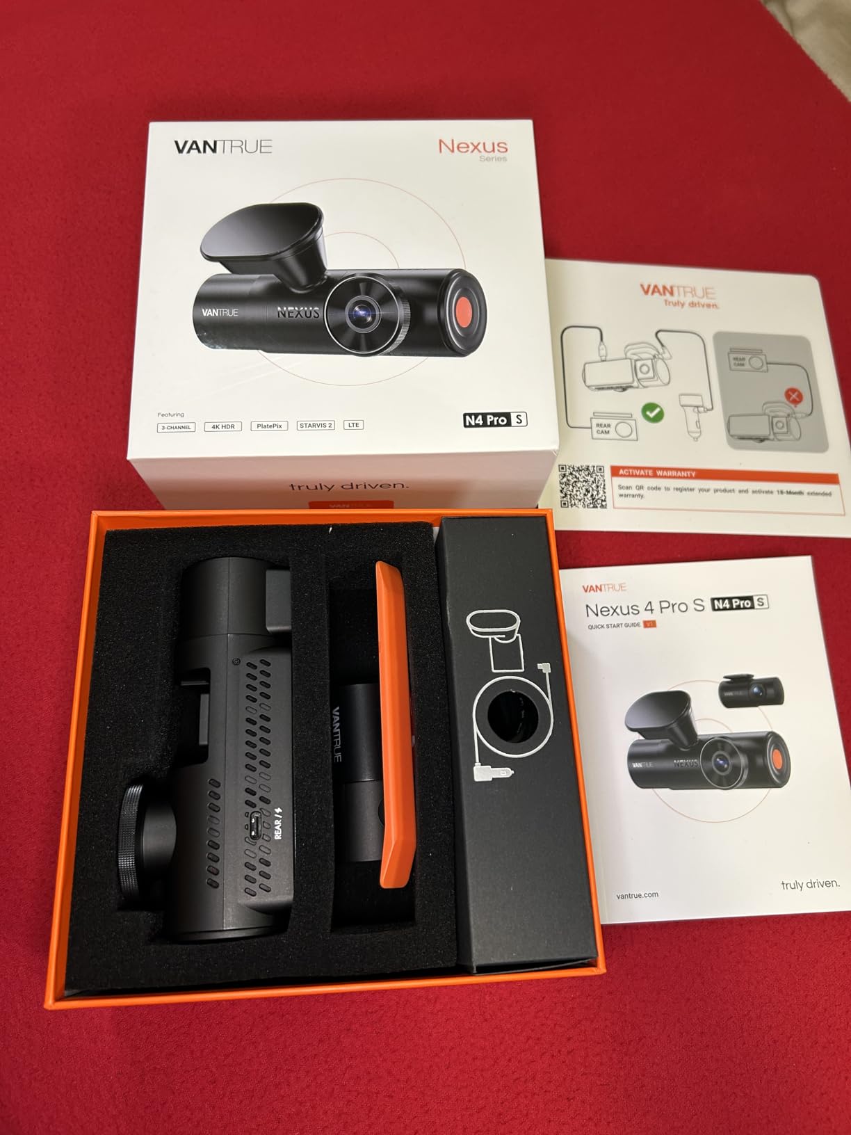 Vantrue N4 Pro S 4K 3 Channel Dash Cam, Triple STARVIS 2 HDR Car Camera | 4K+1080P+2.5K Front and Rear Inside Dashcam, IR Night Vision, 24/7 Buffered Parking Mode, GPS, Wi-Fi, Support 1TB (RC18) customer photo 2
