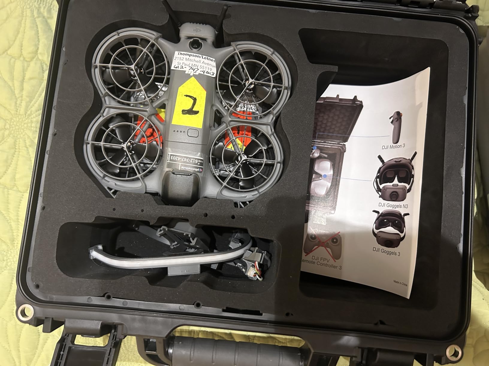 Lekufee Waterproof Hard Carrying Case for DJI Neo 2 Drone, Fly More Combo, DJI RC 2, RC N3, Goggles N3/3, RC Motion 3, and Accessories (Case Only) customer photo 1