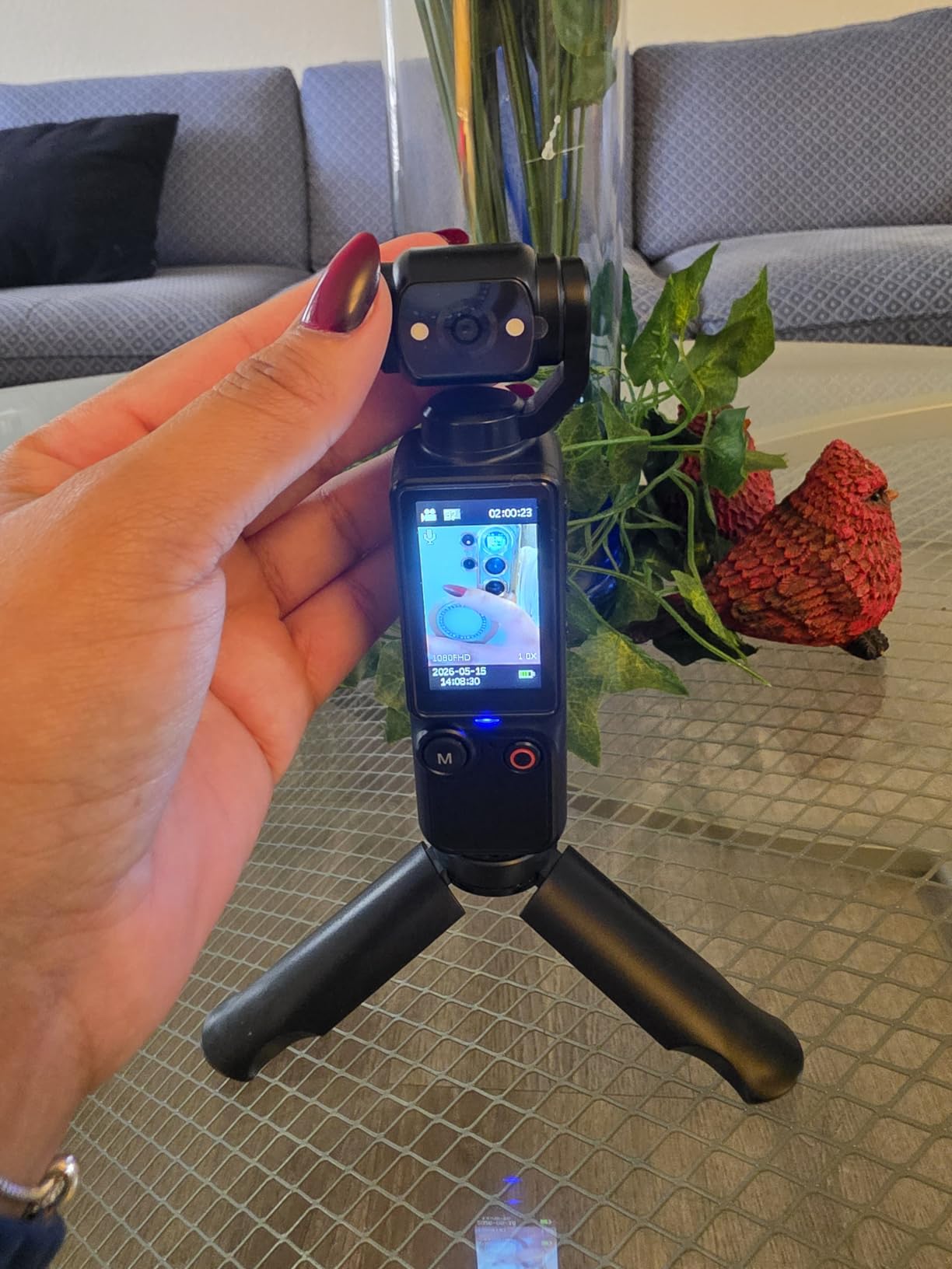 Vlogging Camera, Mini Camcorder, Portable Handheld Video Camera customer photo 1
