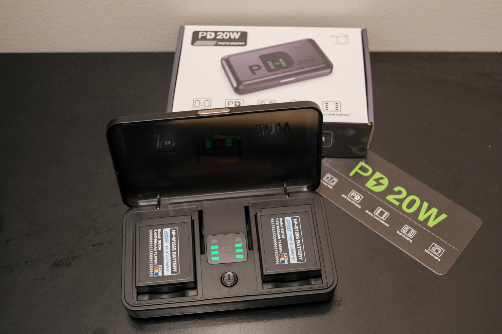 NP-W126 NP-W126S Battery 2-Pack 1600mAh and 2-Channel PD 20W USB Fast Charger for Fujifilm NP W126S, X100VI, X100V, XM5, XE5, XS10, XT30, XT30 II, XT20, X Half XE4, A5 Camera, with Magnetic Snap Cover customer photo 1