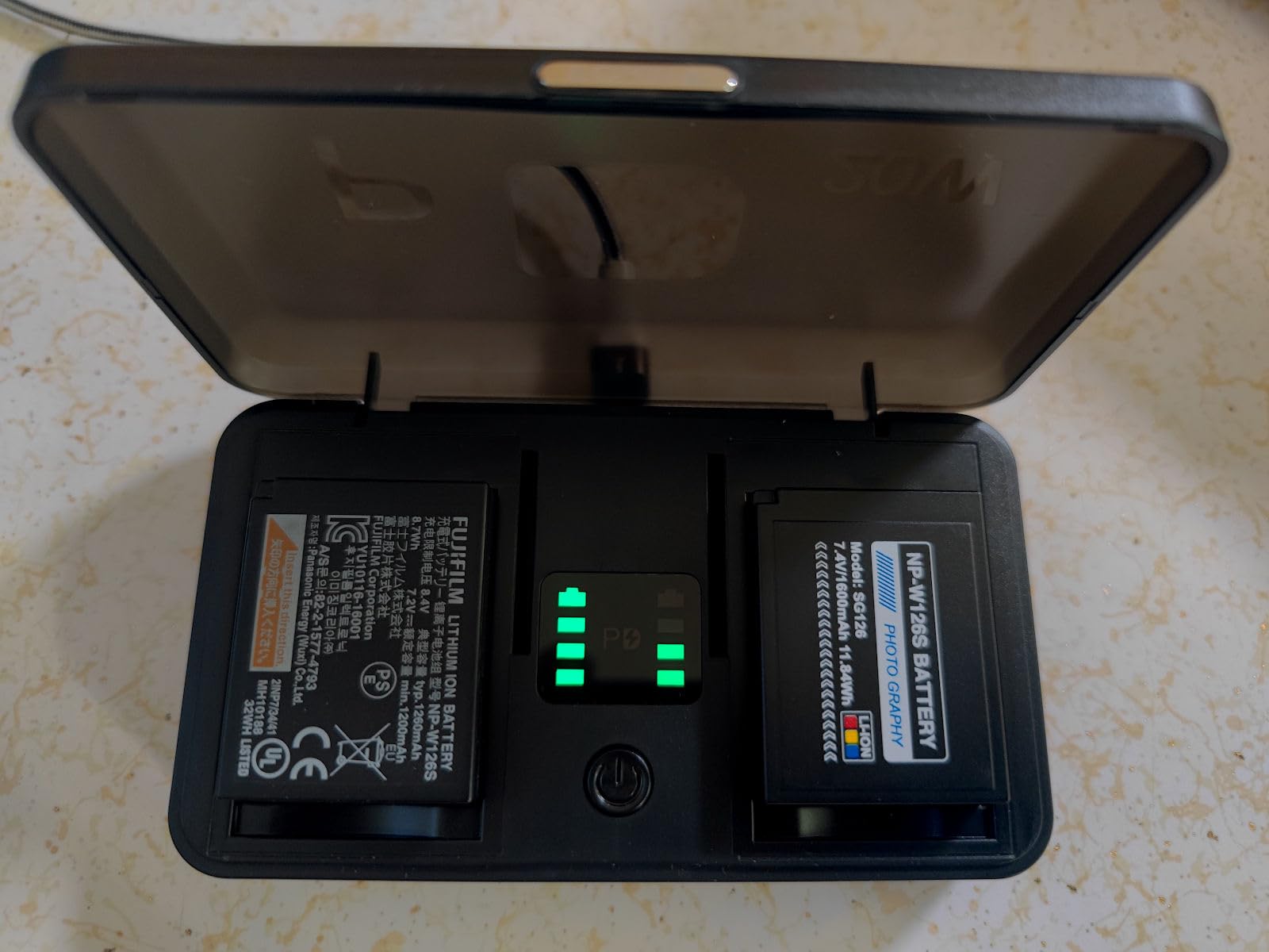 NP-W126 NP-W126S Battery 2-Pack 1600mAh and 2-Channel PD 20W USB Fast Charger for Fujifilm NP W126S, X100VI, X100V, XM5, XE5, XS10, XT30, XT30 II, XT20, X Half XE4, A5 Camera, with Magnetic Snap Cover customer photo 2