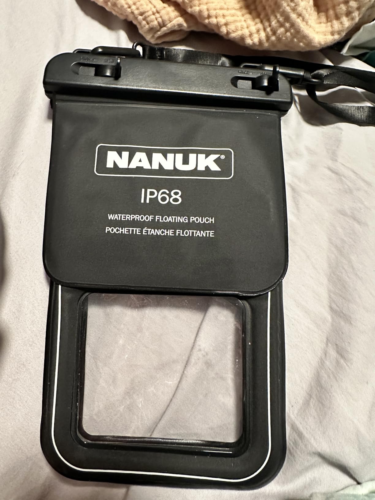 NANUK Waterproof Phone Pouch - IP68 Floating Underwater Dry Bag for Snorkeling & Beach - Touchscreen Case with Adjustable Crossbody Strap, Dual Pockets - Fits All Smartphones (9.45