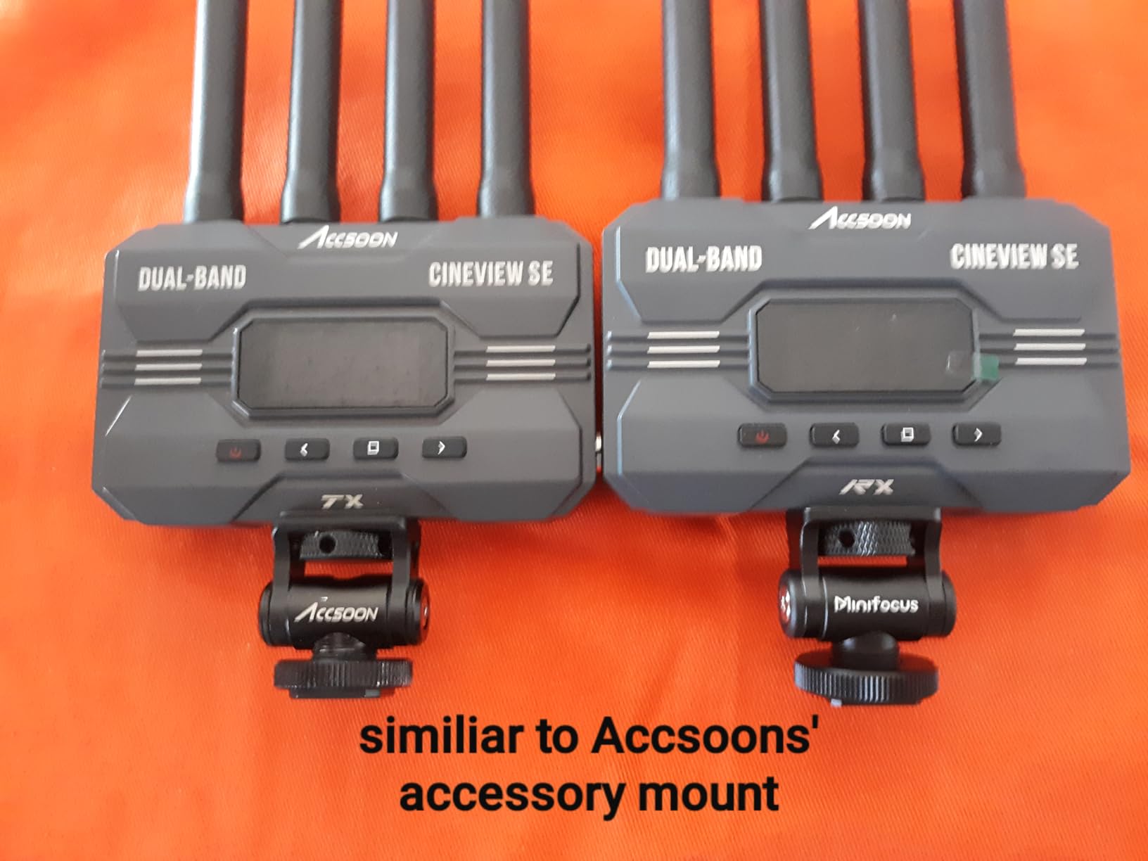 Camera Monitor Mount with Cold Shoe, 360° Swivel 120° Tilt Mount Holder, Aluminum 1/4