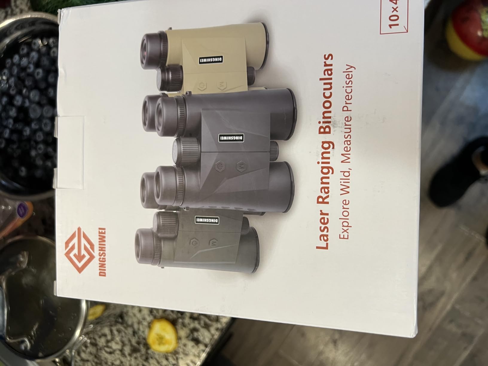 Laser Rangefinder Binoculars 10x42 Hunting Golf Khaki | 1968-yard long range, 0.15s fast laser measurement, ±0.5m accuracy, IP65 waterproof, HD optics for outdoor adventures customer photo 2