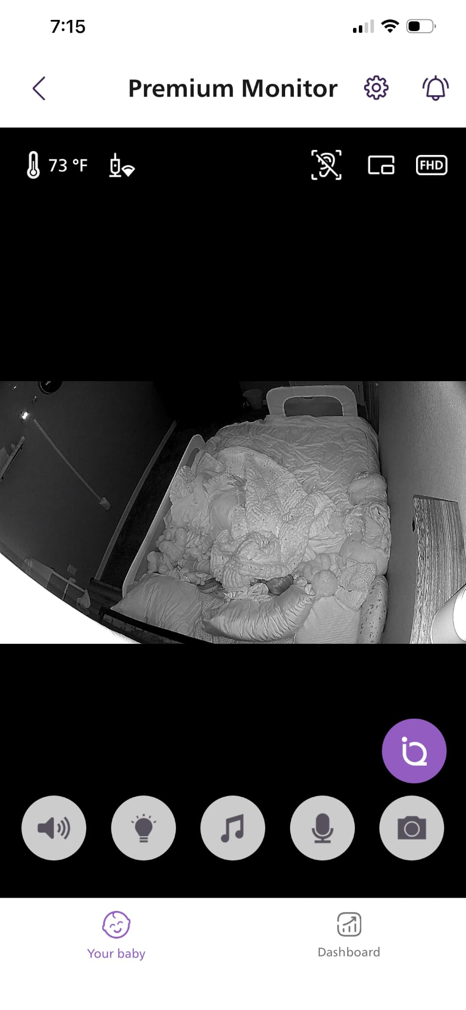 Philips Avent Premium Connected Baby Monitor, 1080p Camera, 5
