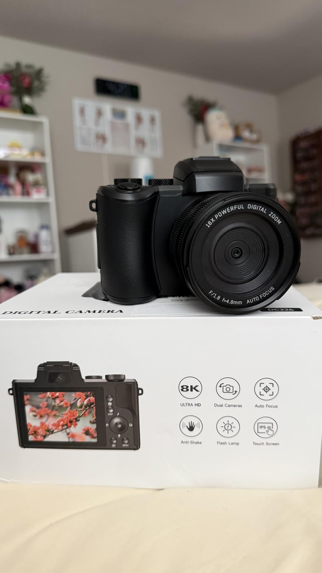 8K Digital Camera, 88MP WiFi Cameras for Photography with 3.2