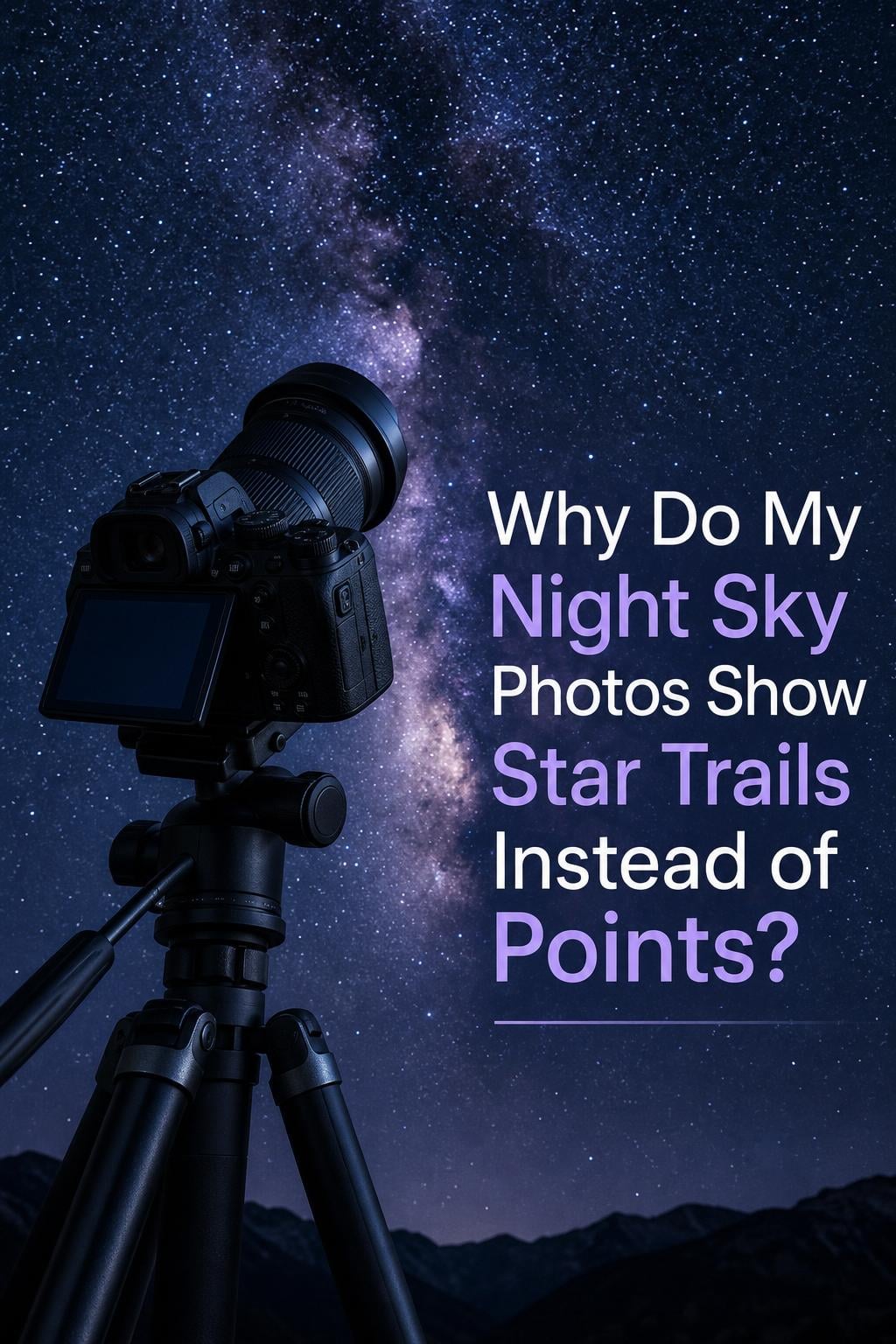 Why Do My Night Sky Photos Show Star Trails Instead of Points?