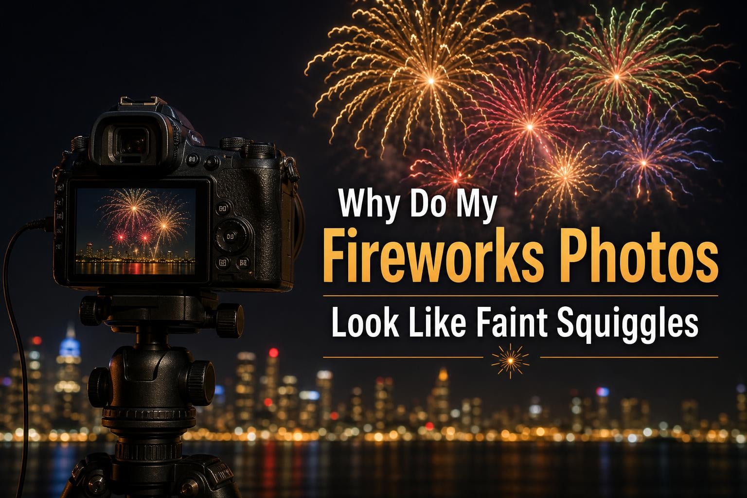 Why Do My Fireworks Photos Look Like Faint Squiggles?