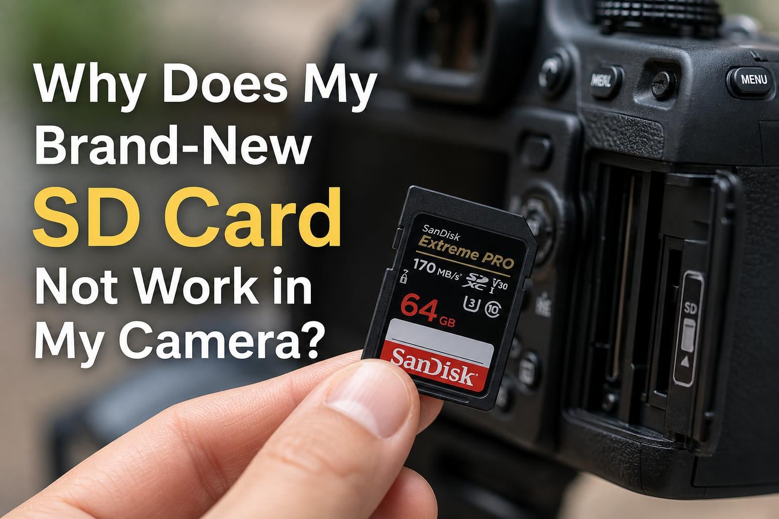 Why Does My Brand-New SD Card Not Work in My Camera?